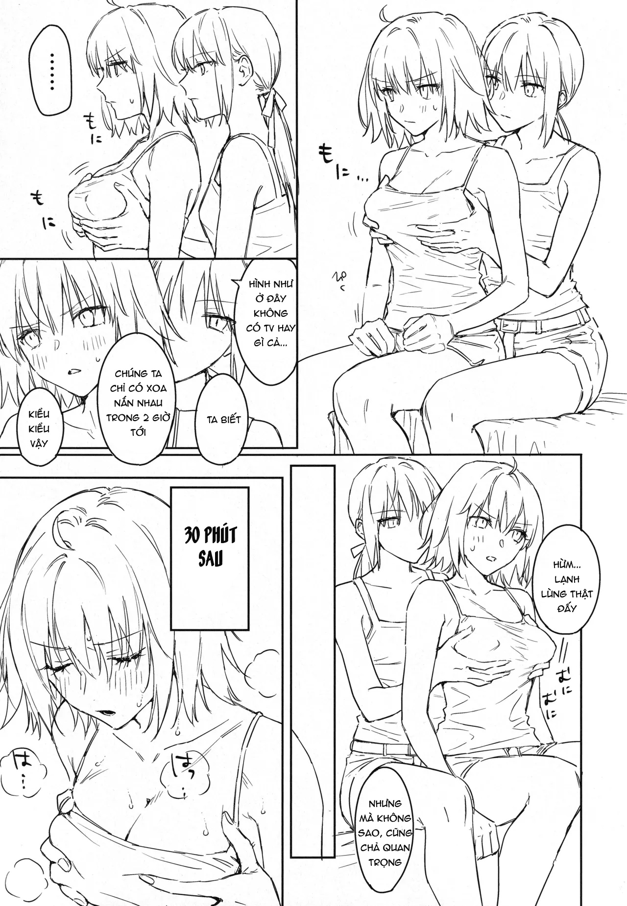 HentaiVN.net - Ảnh 6 - Artoria Alter x Jeanne Alter Sairokushuu - Đăng lại phác thảo đã được dịch
