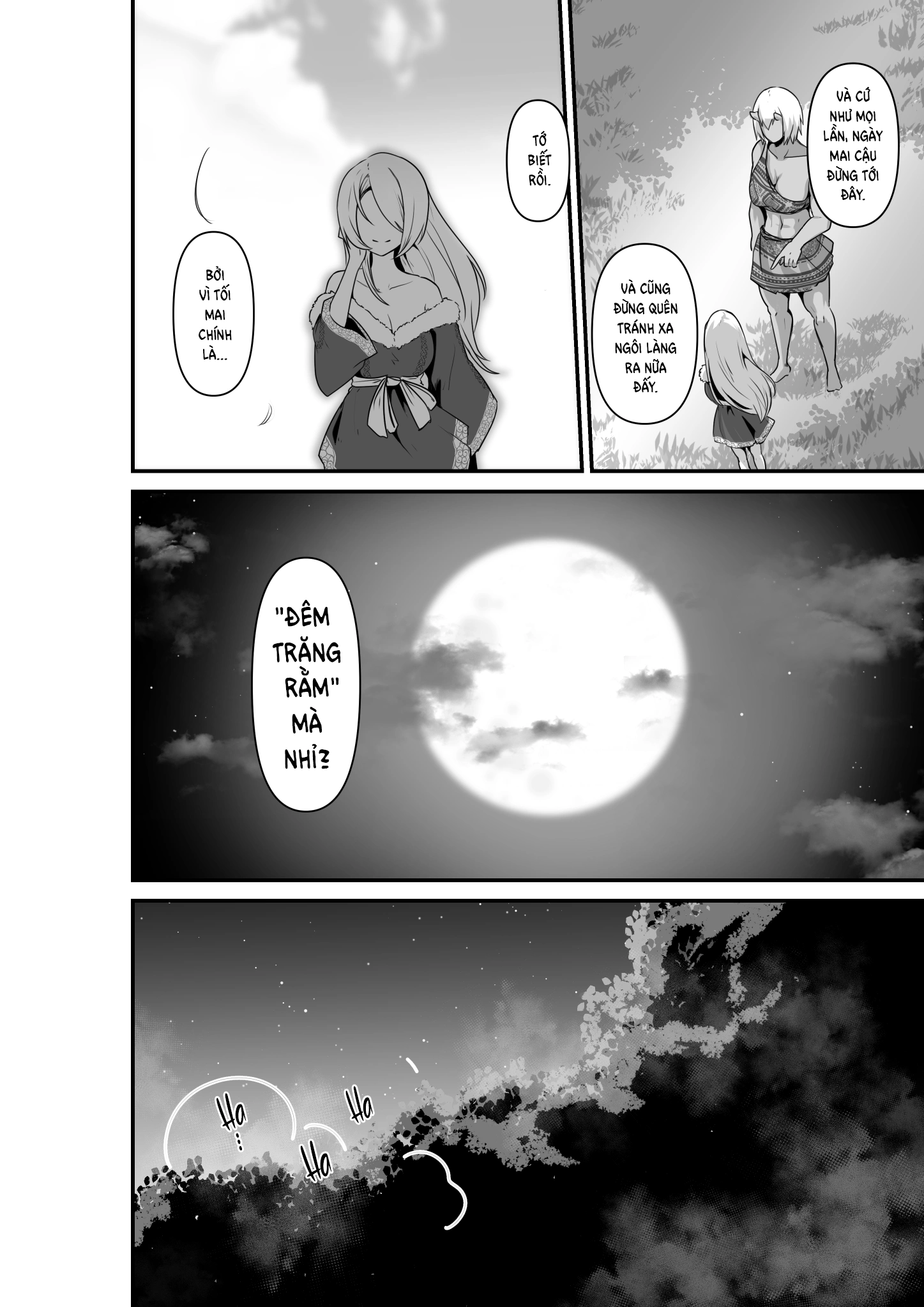 HentaiVN.net - Ảnh 10 - Trăng Rằm - Chap 3: Lovey Dovey Lewd Story Between an Elf and an Orge