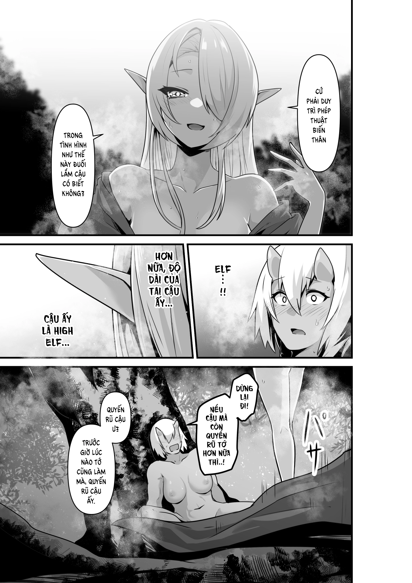 HentaiVN.net - Ảnh 15 - Trăng Rằm - Chap 3: Lovey Dovey Lewd Story Between an Elf and an Orge