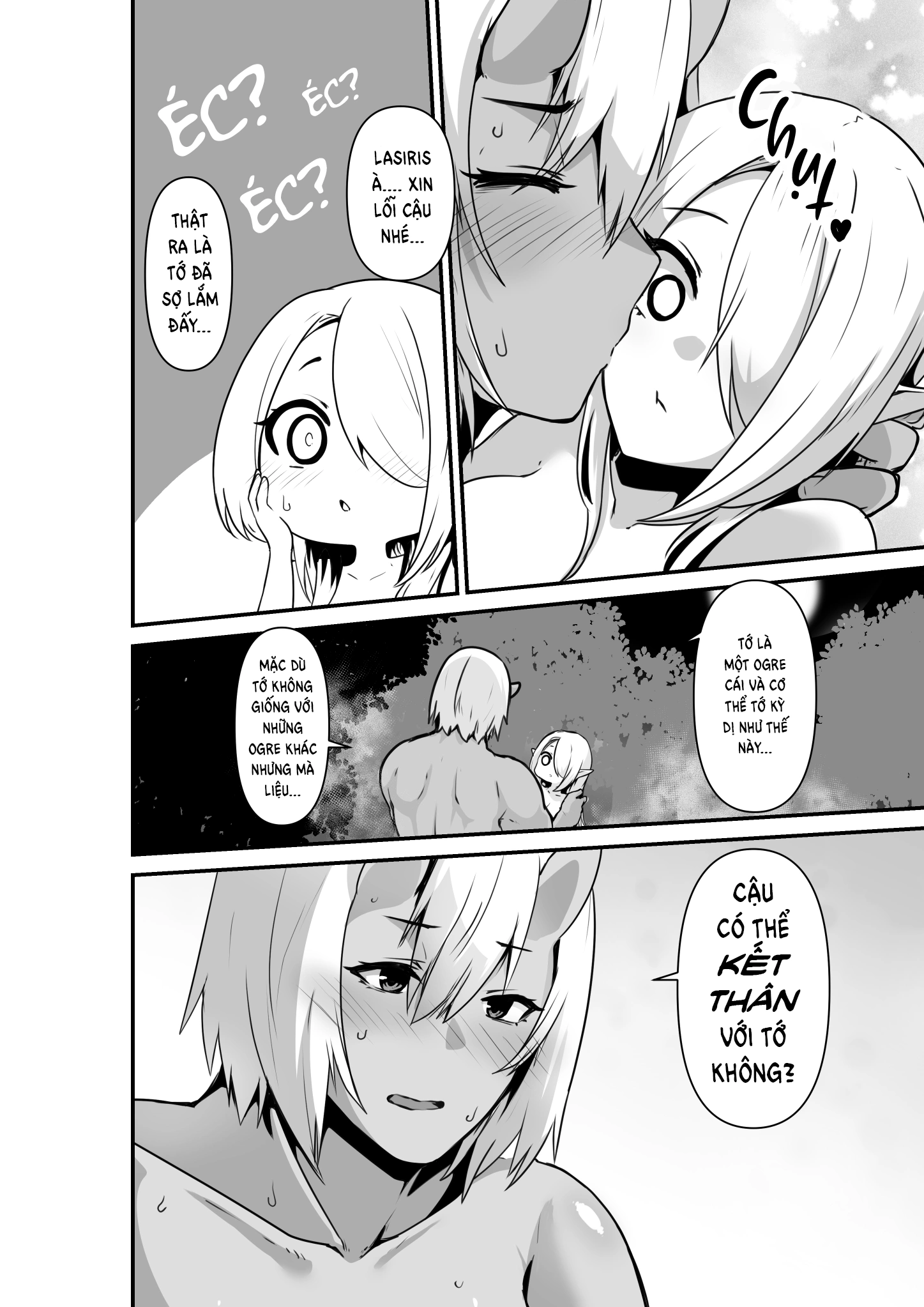 HentaiVN.net - Ảnh 18 - Trăng Rằm - Chap 3: Lovey Dovey Lewd Story Between an Elf and an Orge