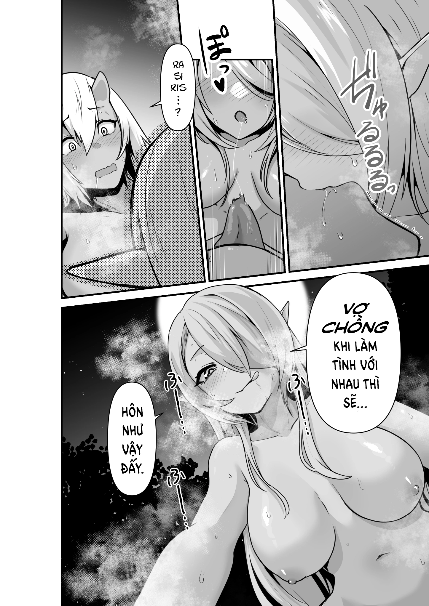 HentaiVN.net - Ảnh 20 - Trăng Rằm - Chap 3: Lovey Dovey Lewd Story Between an Elf and an Orge