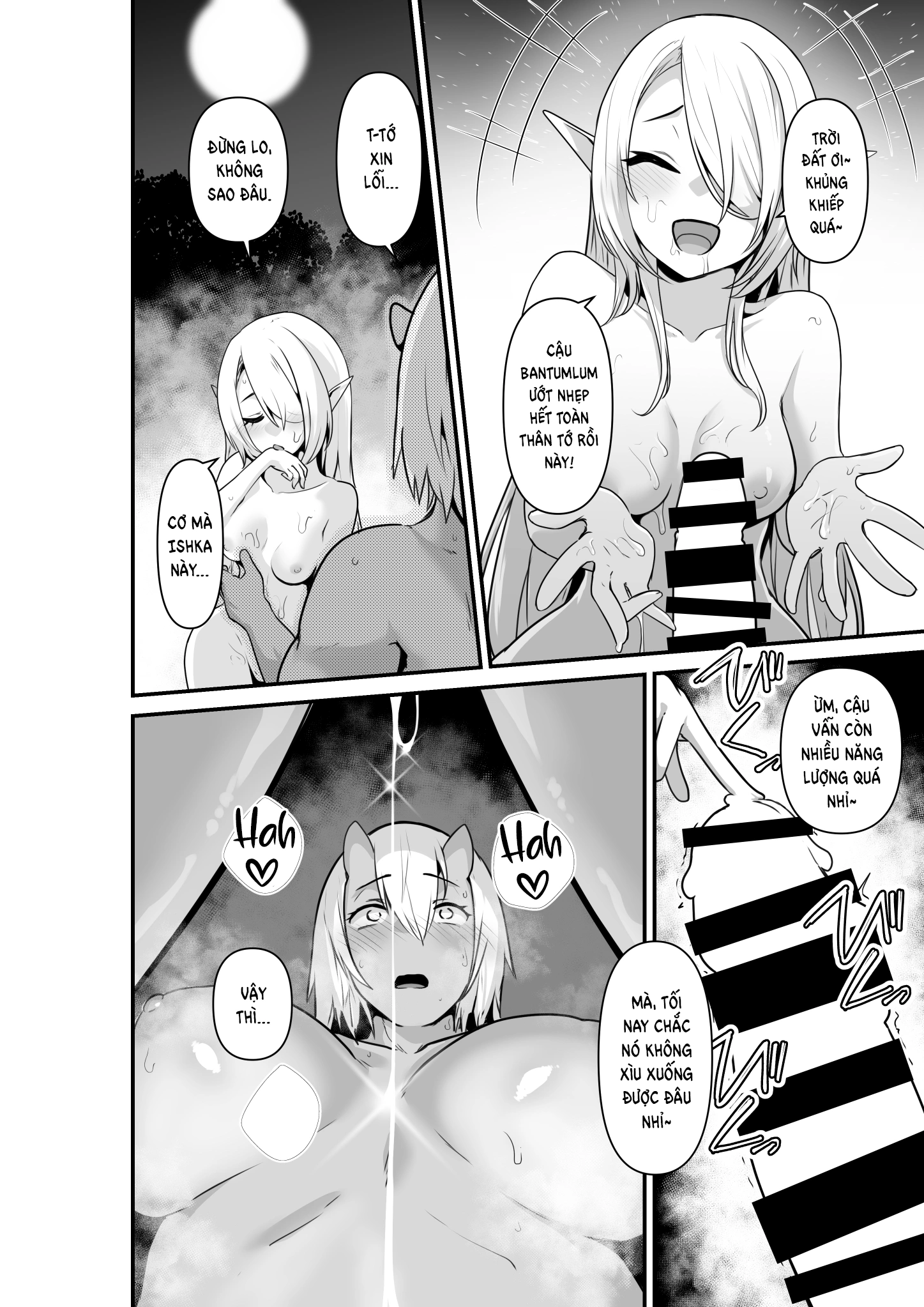 HentaiVN.net - Ảnh 24 - Trăng Rằm - Chap 3: Lovey Dovey Lewd Story Between an Elf and an Orge