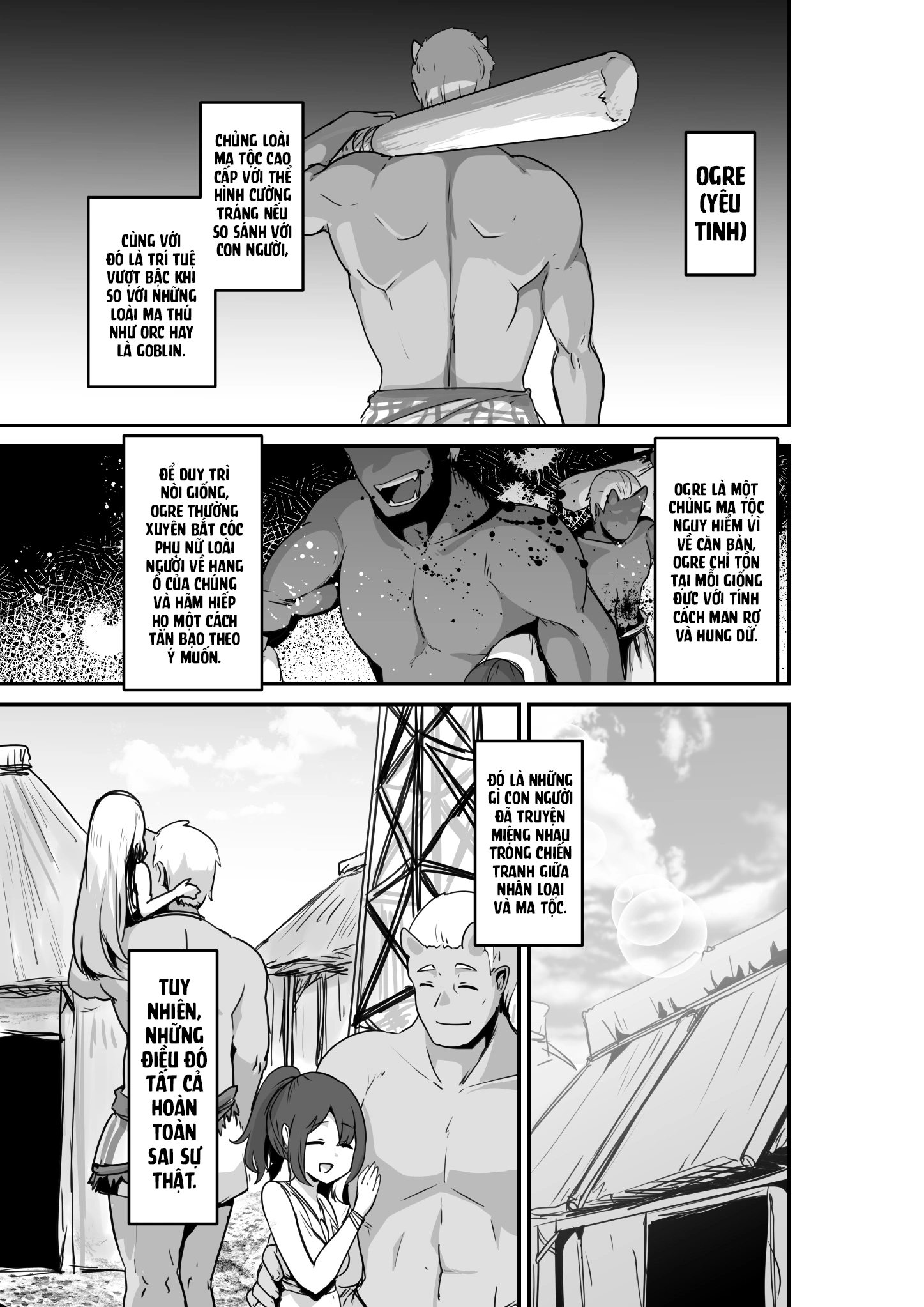 HentaiVN.net - Ảnh 3 - Trăng Rằm - Chap 3: Lovey Dovey Lewd Story Between an Elf and an Orge