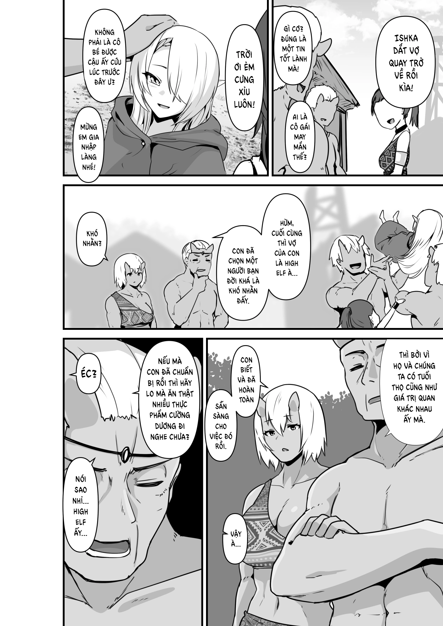 HentaiVN.net - Ảnh 44 - Trăng Rằm - Chap 3: Lovey Dovey Lewd Story Between an Elf and an Orge