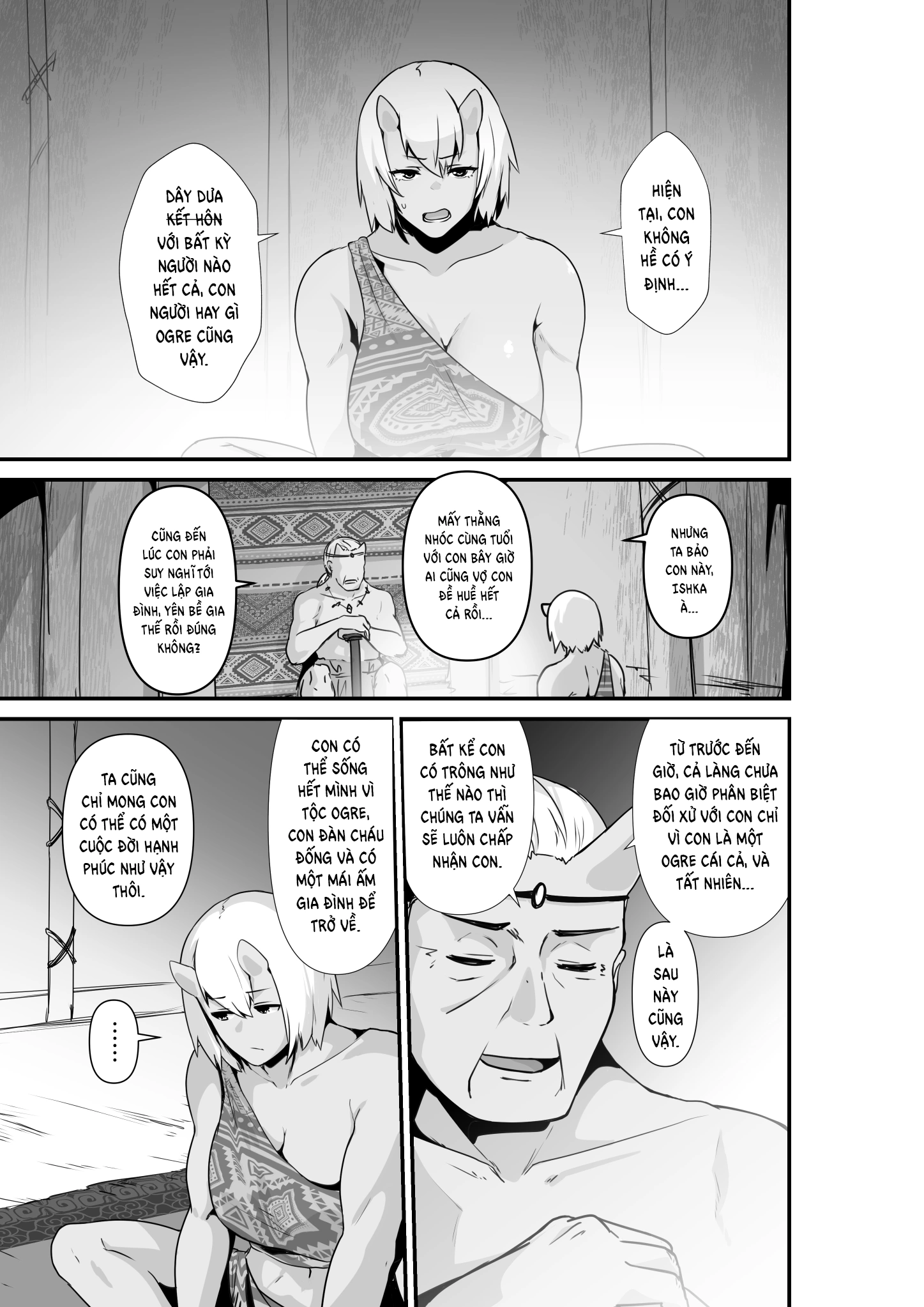 HentaiVN.net - Ảnh 5 - Trăng Rằm - Chap 3: Lovey Dovey Lewd Story Between an Elf and an Orge