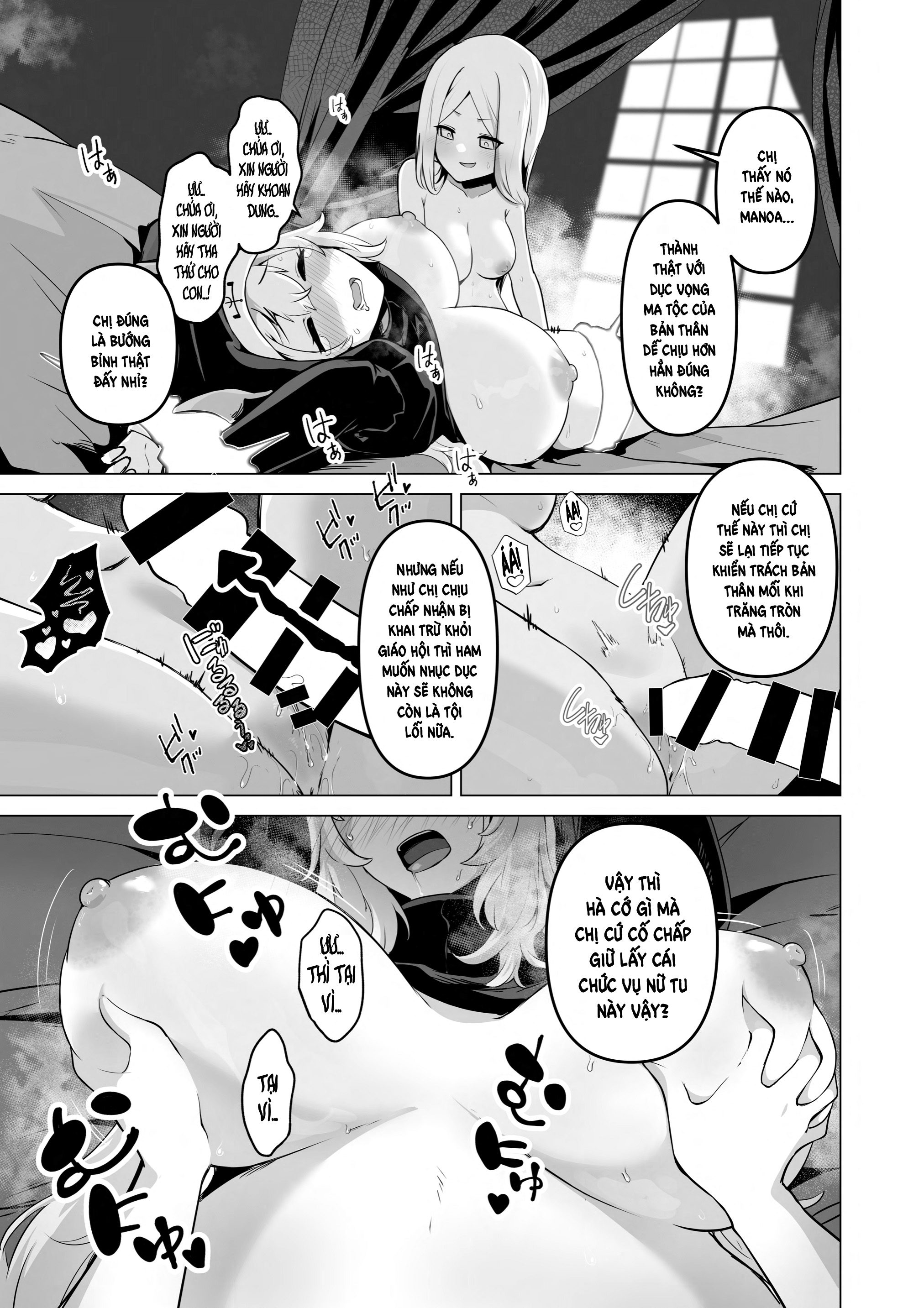 HentaiVN.net - Ảnh 29 - Trăng Rằm - Chap 4: You Can't Be A Nun With That Body
