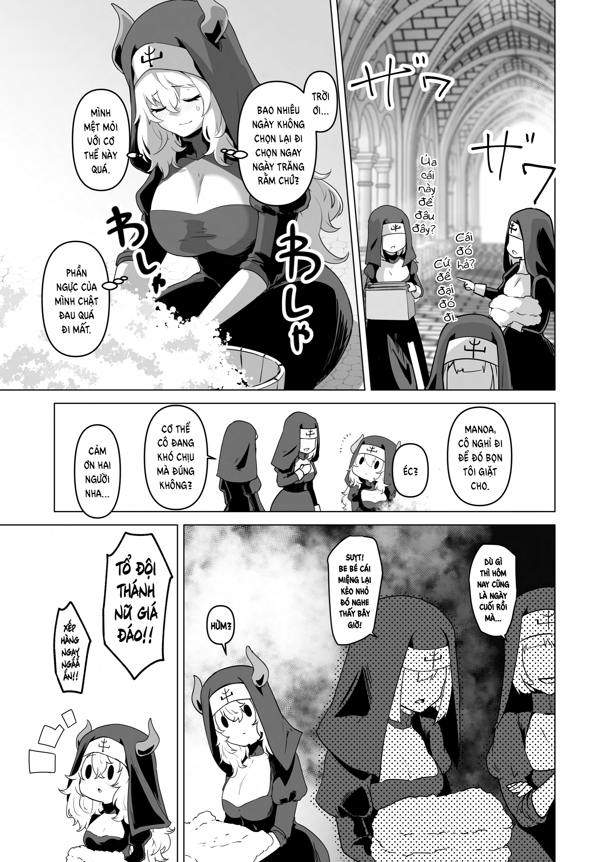 HentaiVN.net - Ảnh 7 - Trăng Rằm - Chap 4: You Can't Be A Nun With That Body