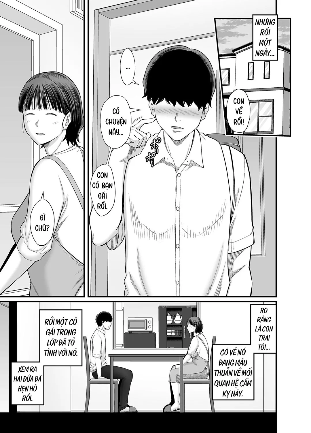 HentaiVN.net - Ảnh 9 - Mẹ đang cố dụ dỗ mình sao? [Okaa-san Boku no Koto Sasotterun Daro?] - Chap 2