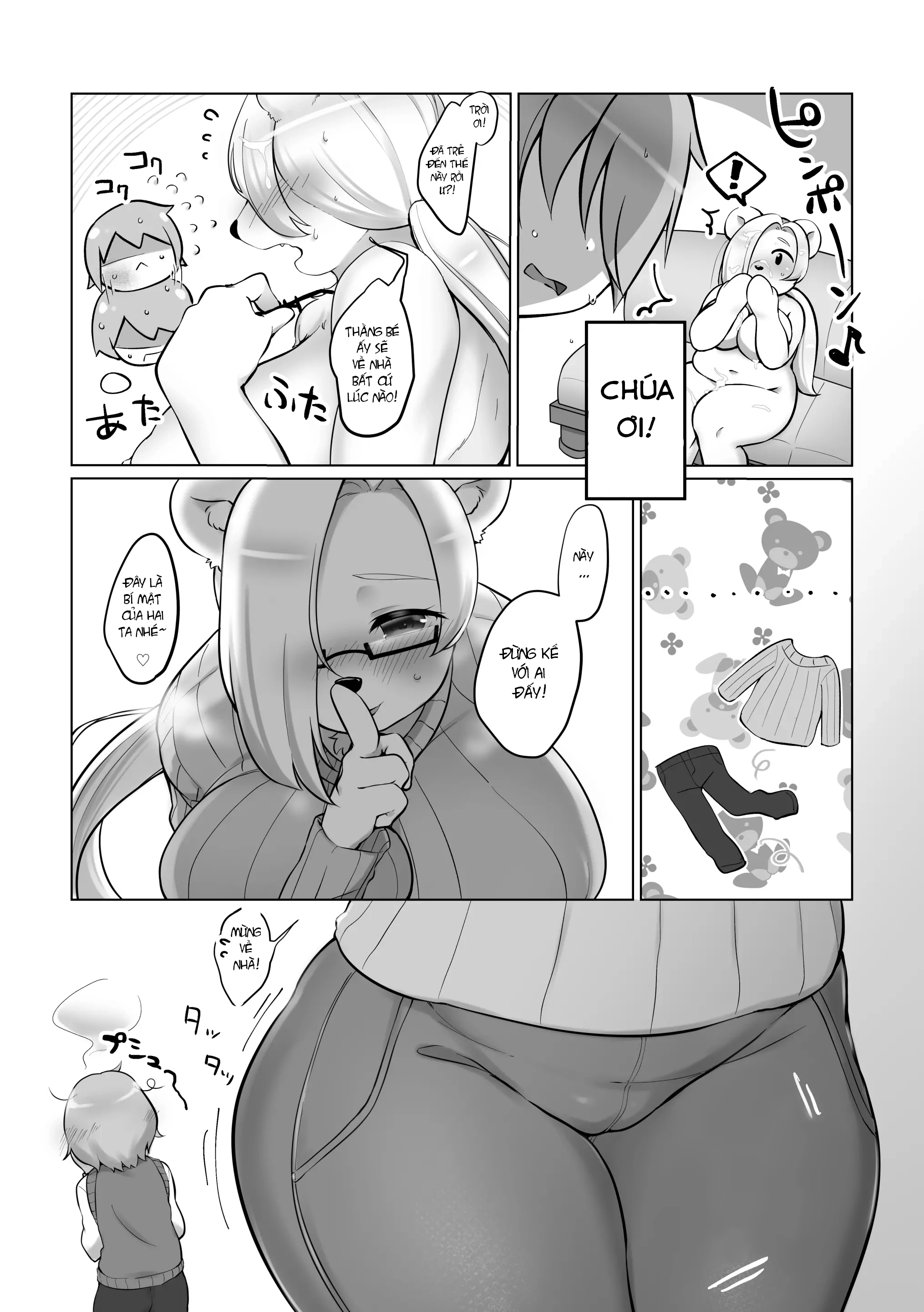 HentaiVN.net - Ảnh 13 - quý cô gấu trắng nhà bên - oneshot