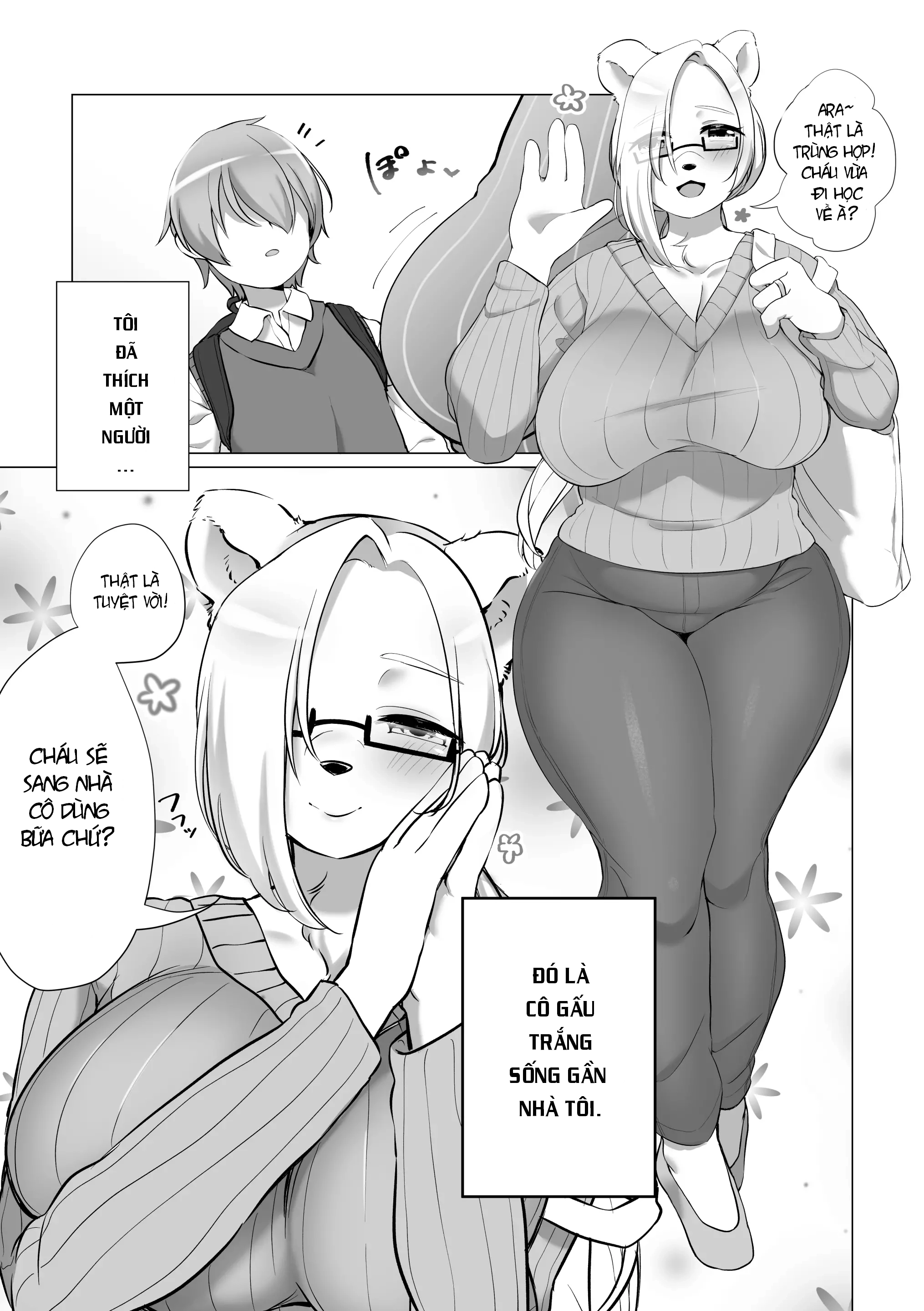 HentaiVN.net - Ảnh 4 - quý cô gấu trắng nhà bên - oneshot