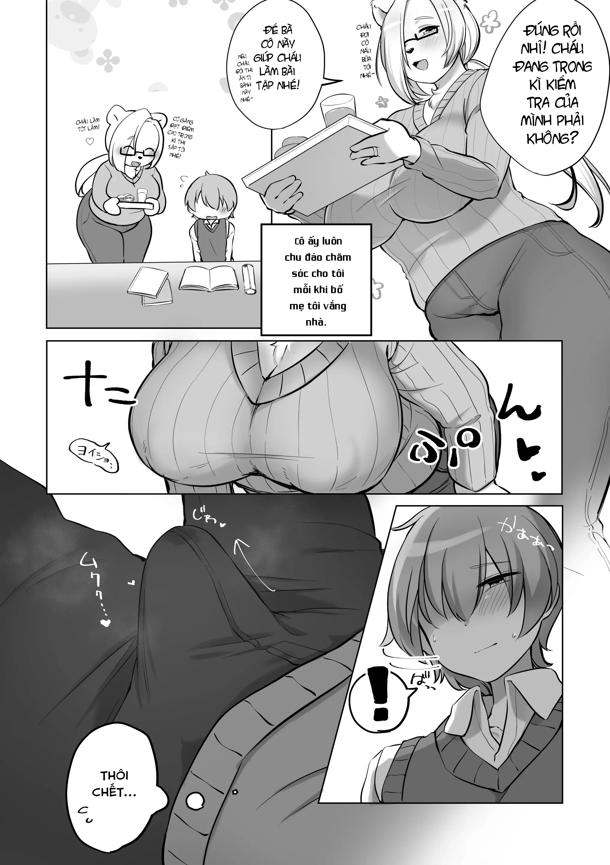HentaiVN.net - Ảnh 5 - quý cô gấu trắng nhà bên - oneshot