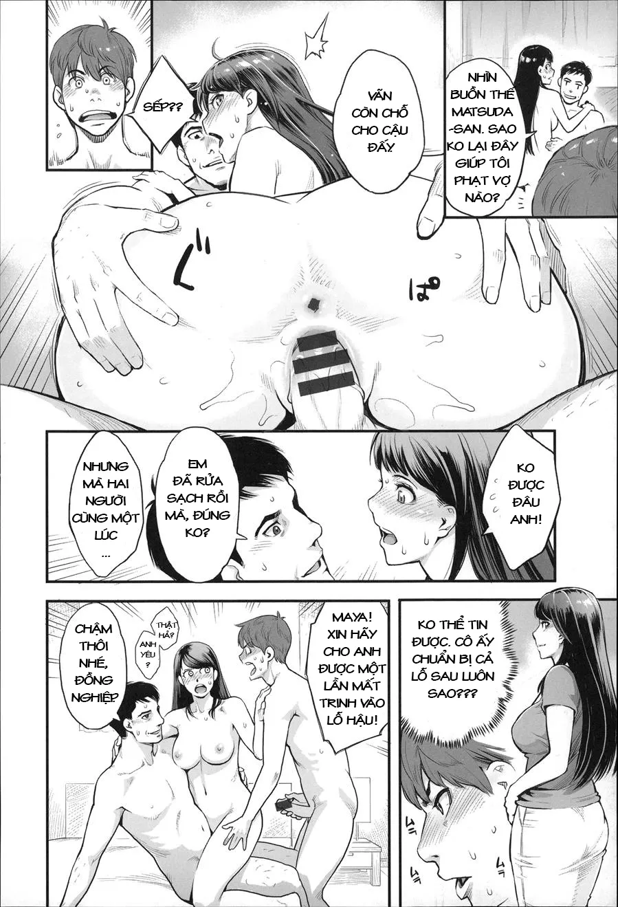 HentaiVN.net - Ảnh 17 - Những Chuyện Không Thường Tình [Zecchou Yokkyuu] - Chap 1 - Vợ Của Sếp
