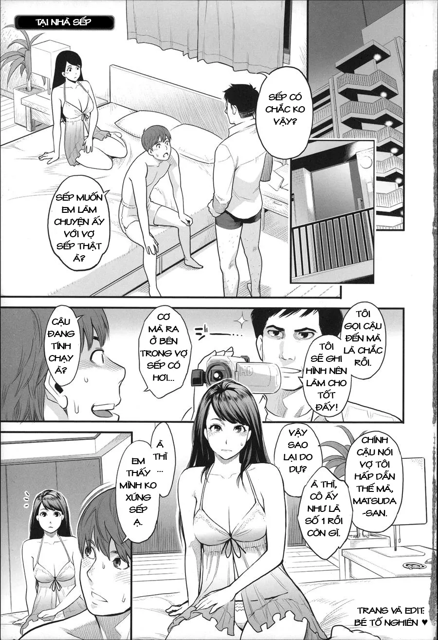 HentaiVN.net - Ảnh 4 - Những Chuyện Không Thường Tình [Zecchou Yokkyuu] - Chap 1 - Vợ Của Sếp