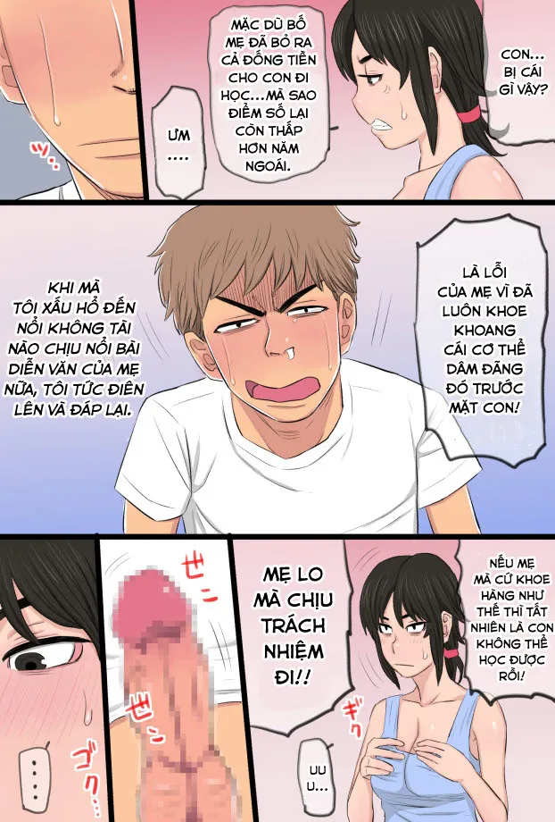 HentaiVN.net - Ảnh 9 - Thằng con 50 sắc thái và bà mẹ 35 tuổi thơm ngon [35-sai no Ore no Kaa-chan ga Seiteki Sugite Oni Tsurai!!!!!] - Chap 1