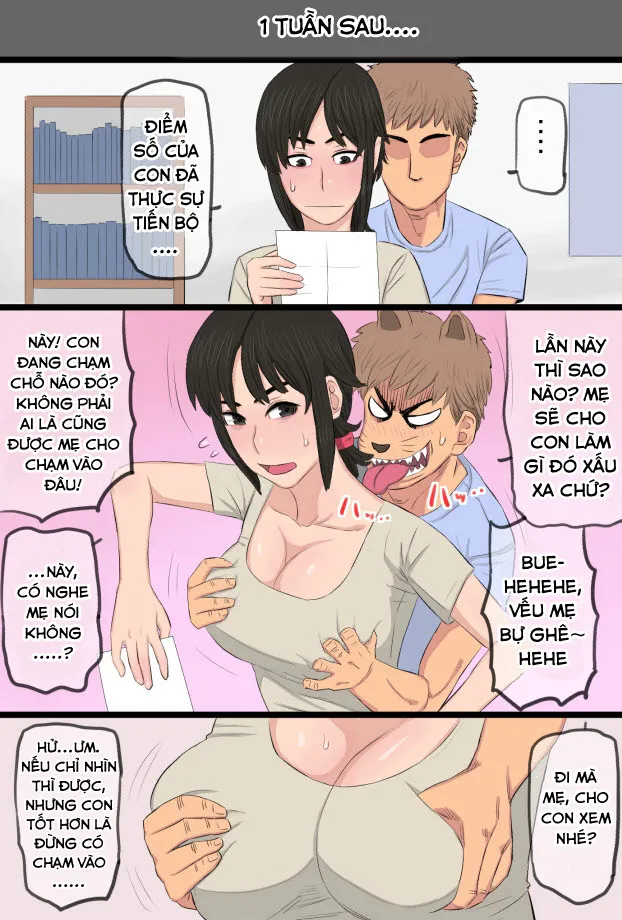 HentaiVN.net - Ảnh 14 - Thằng con 50 sắc thái và bà mẹ 35 tuổi thơm ngon [35-sai no Ore no Kaa-chan ga Seiteki Sugite Oni Tsurai!!!!!] - Chap 1