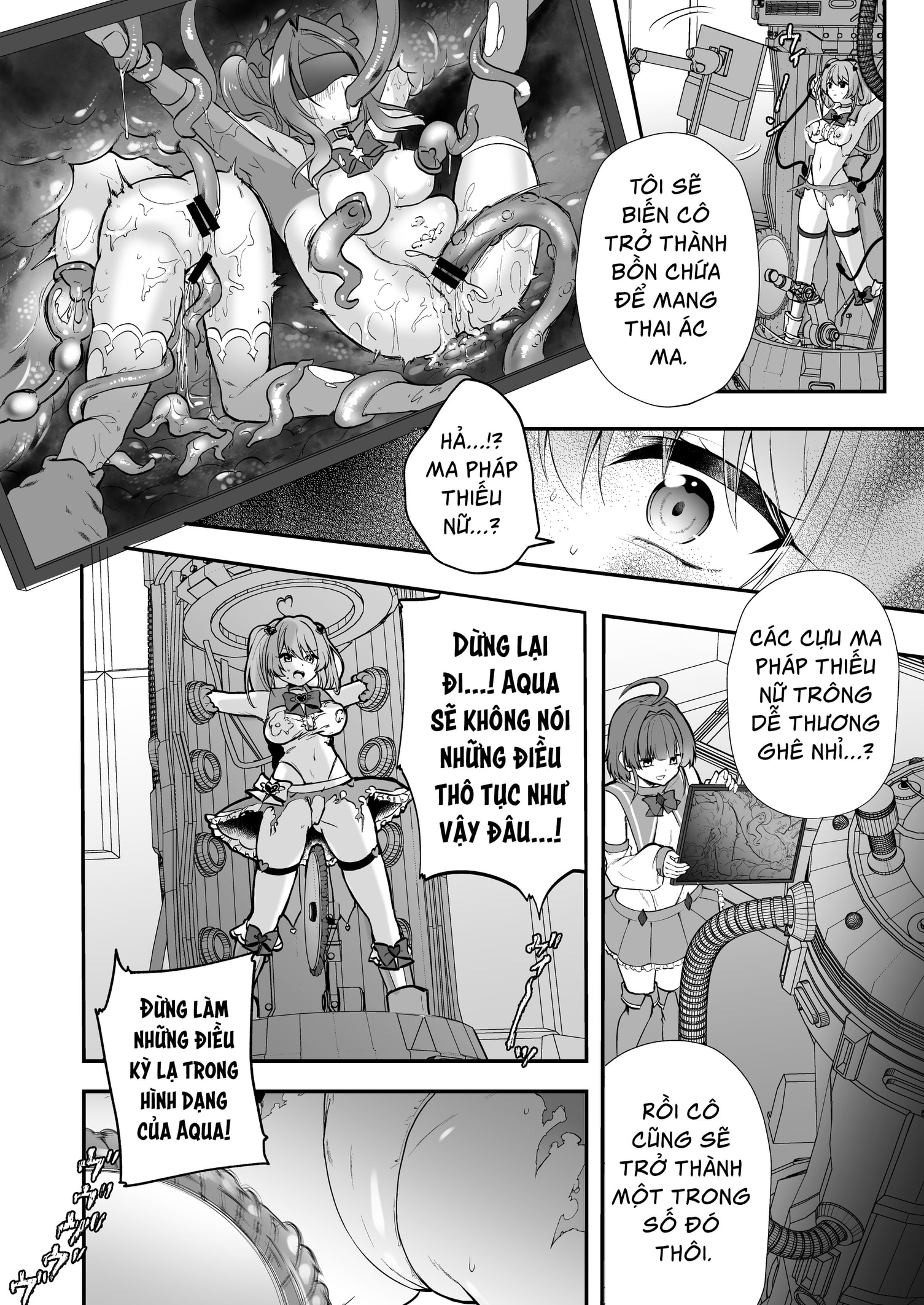 HentaiVN.net - Ảnh 8 - Phòng thí nghiệm huấn luyện ma pháp thiếu nữ sa đoạ - Oneshot