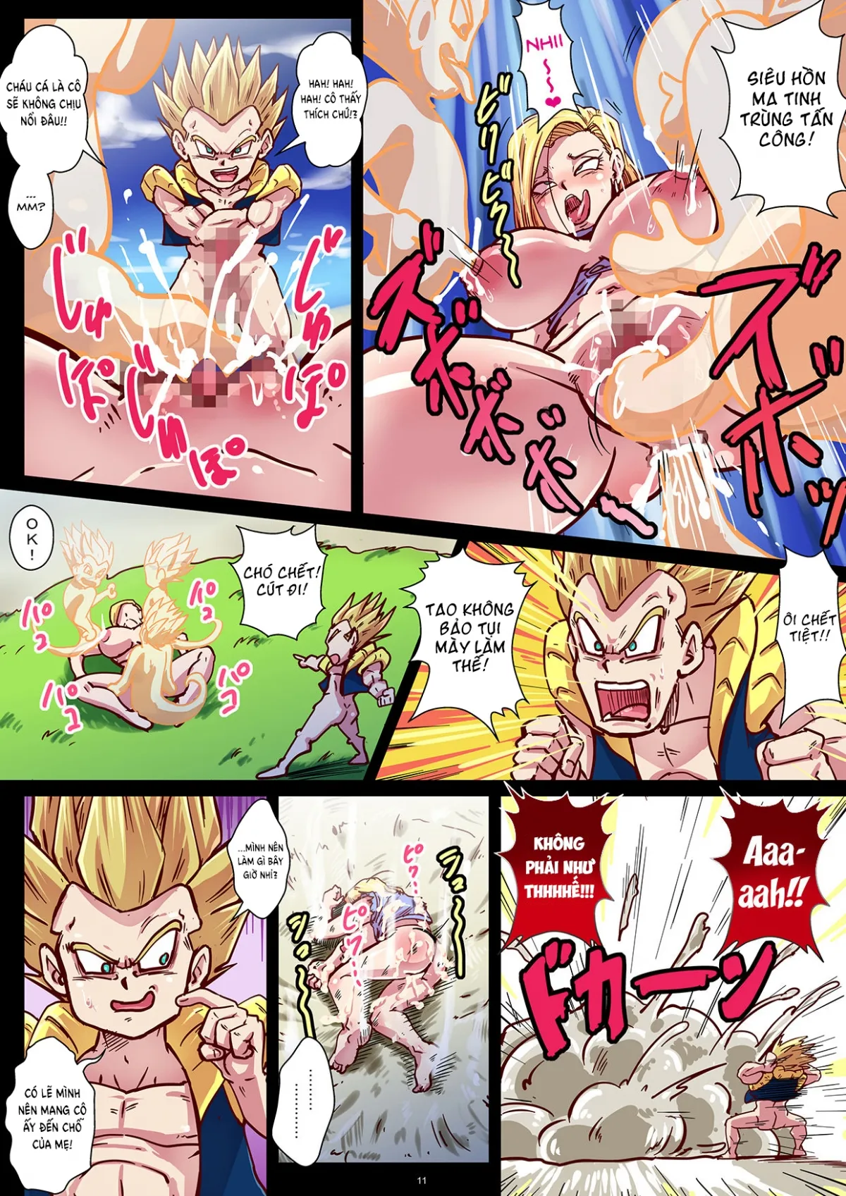 HentaiVN.net - Ảnh 12 - Số 18 và những người bạn [Chou Gekiroku! Shasei no Shunkan! Jinzou Ningen 24-ji! (Dragon Ball)] - Oneshot