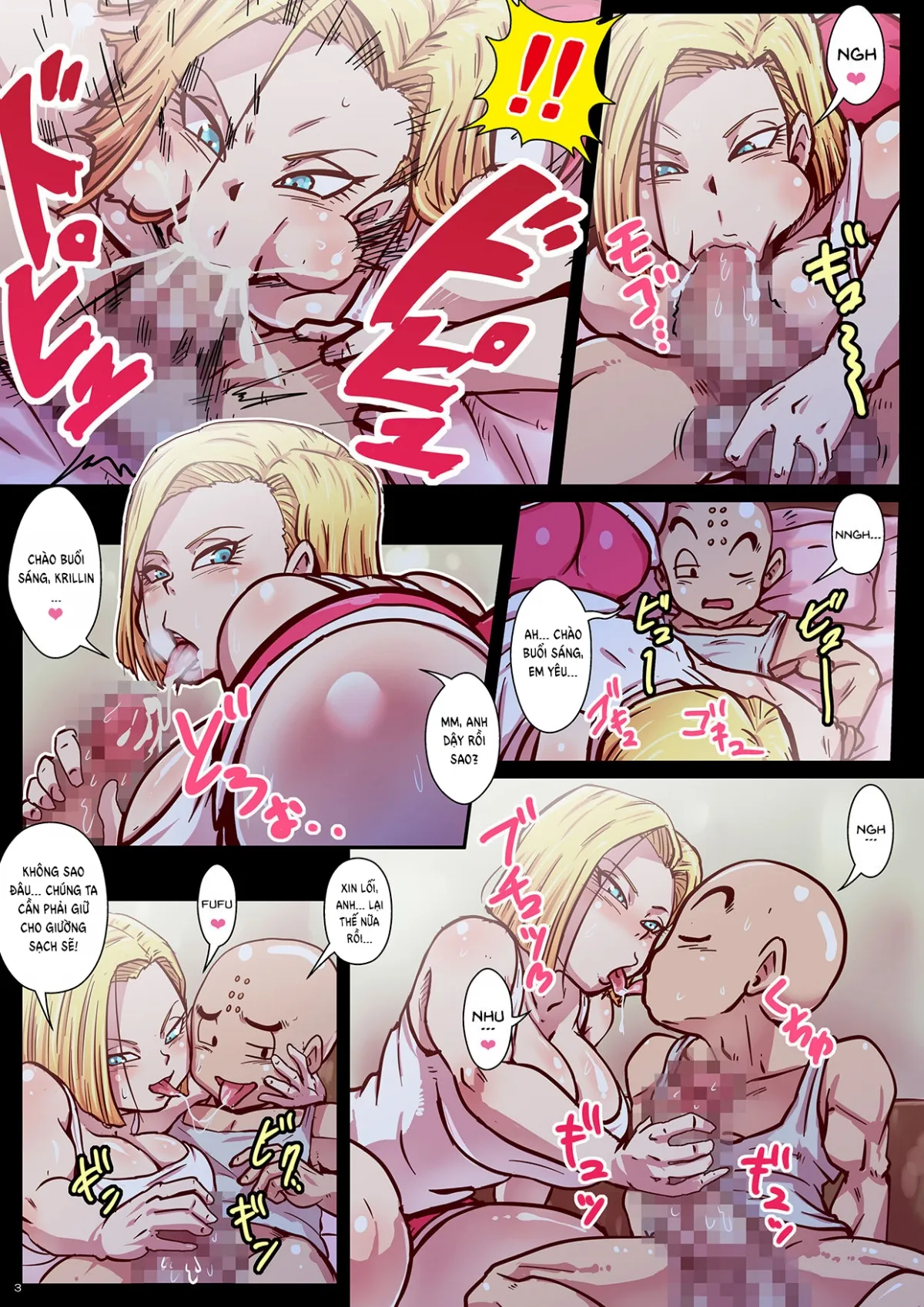 HentaiVN.net - Ảnh 4 - Số 18 và những người bạn [Chou Gekiroku! Shasei no Shunkan! Jinzou Ningen 24-ji! (Dragon Ball)] - Oneshot