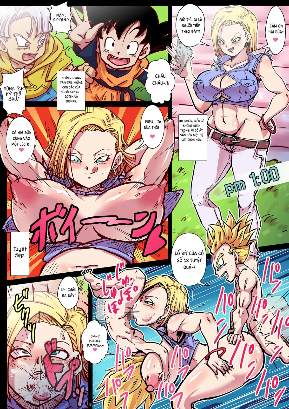 HentaiVN.net - Ảnh 9 - Số 18 và những người bạn [Chou Gekiroku! Shasei no Shunkan! Jinzou Ningen 24-ji! (Dragon Ball)] - Oneshot