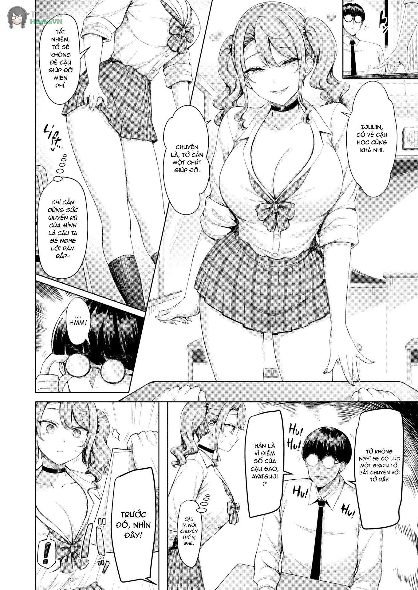 HentaiVN.net - Ảnh 3 - Nàng Gyaru Não Bé Ngực To - OneShot - OneShot