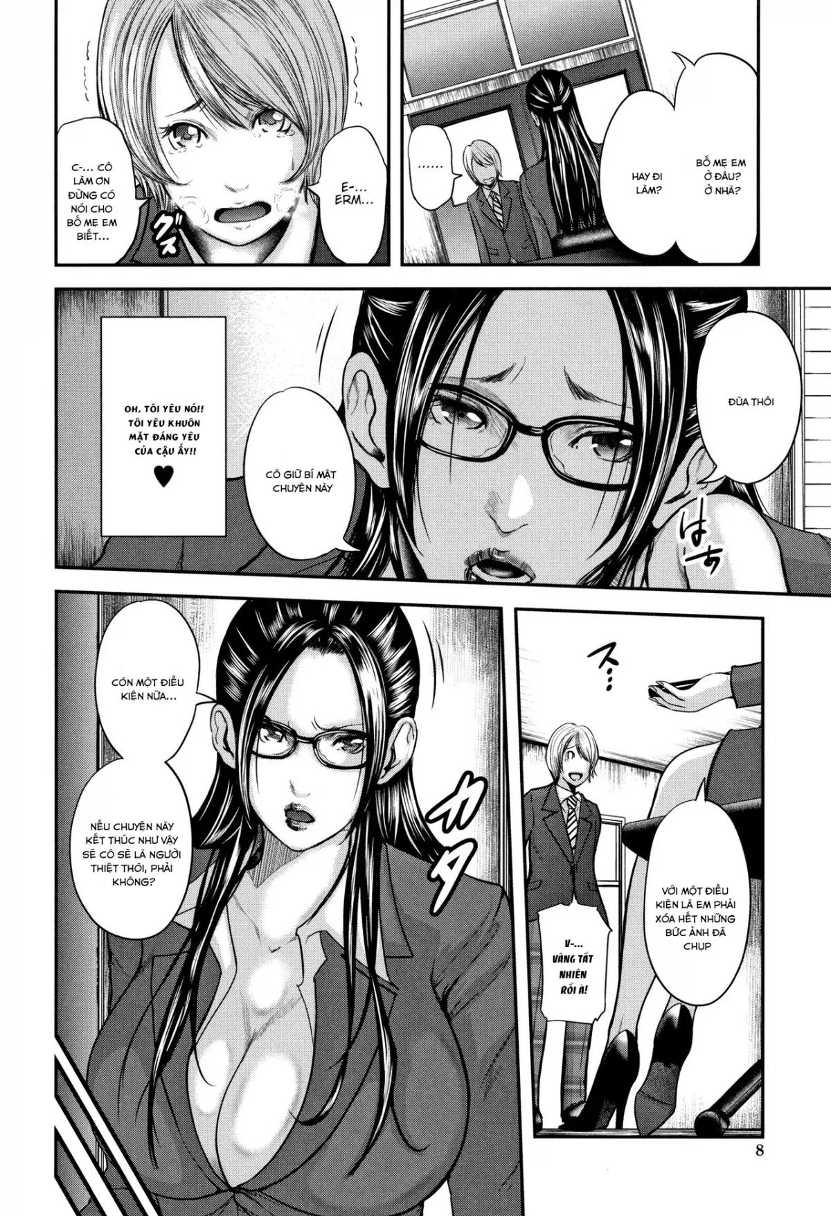 HentaiVN.net - Ảnh 7 - Sensei, mẹ thằng bạn và tôi [Boku to Sensei to Tomodachi no Mama] - Chap 1