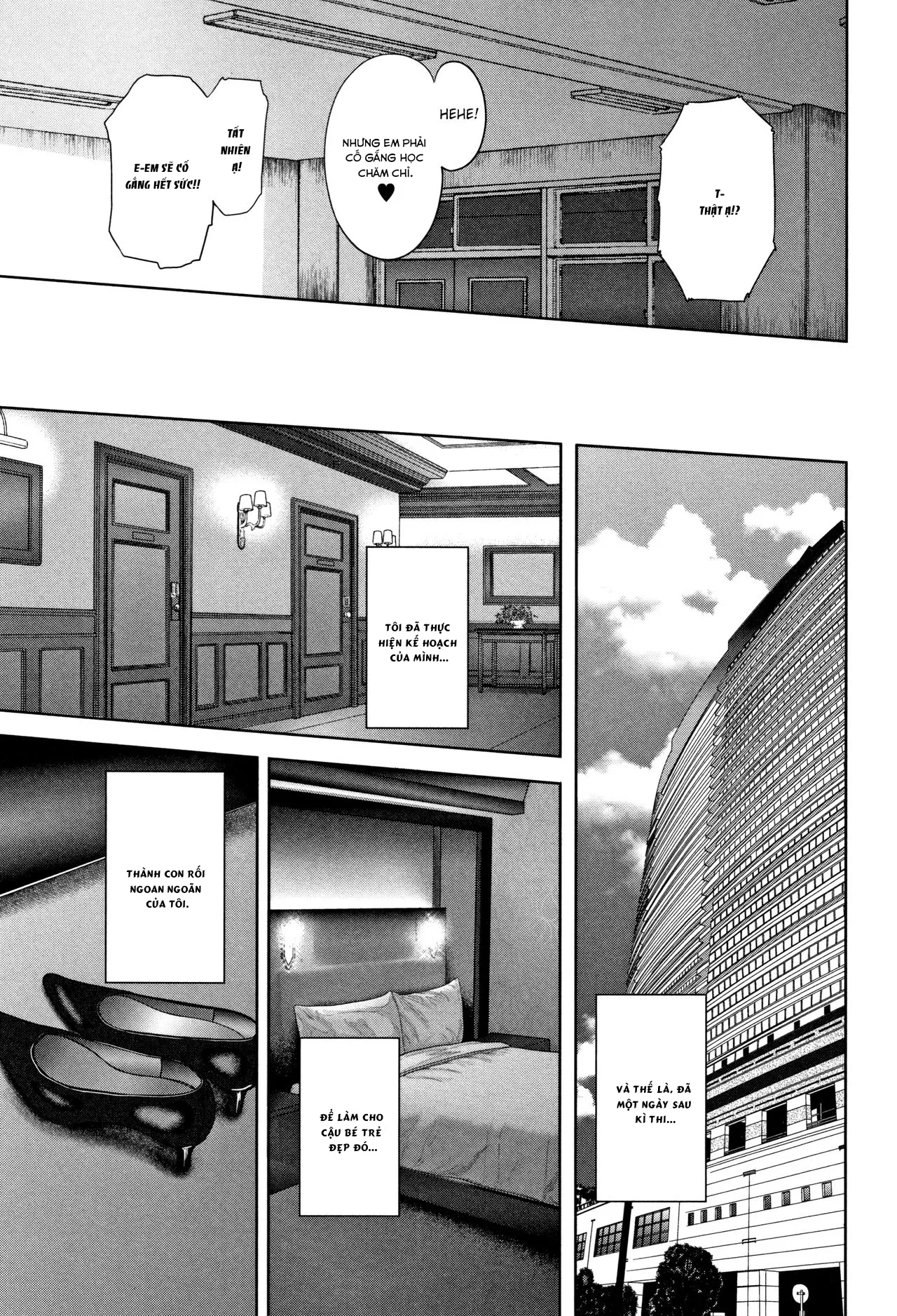 HentaiVN.net - Ảnh 8 - Sensei, mẹ thằng bạn và tôi [Boku to Sensei to Tomodachi no Mama] - Chap 2