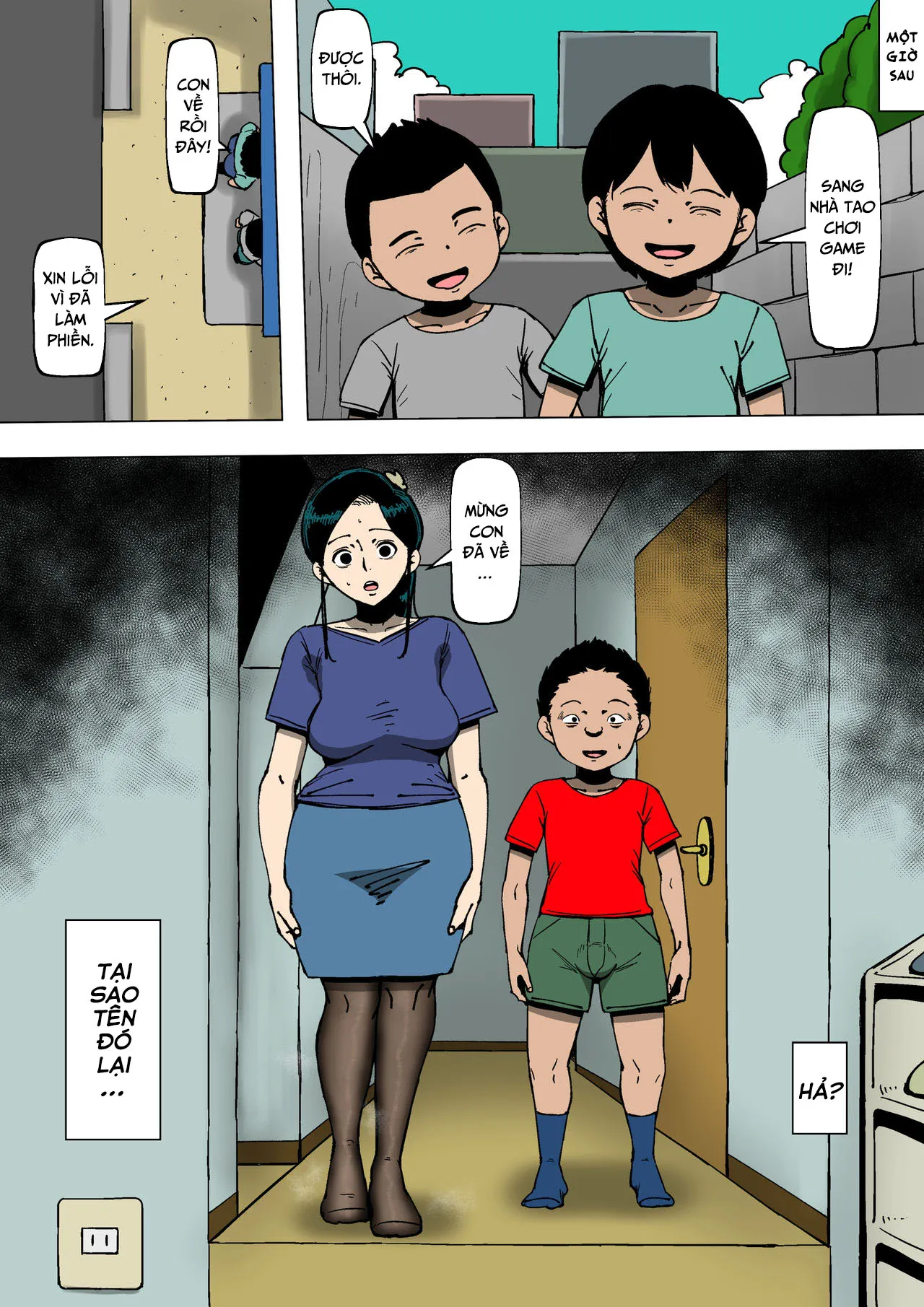 HentaiVN.net - Ảnh 4 - Bạn thịt mẹ tôi? Tôi chơi mẹ bạn [Mom with a neighbour] - Oneshot