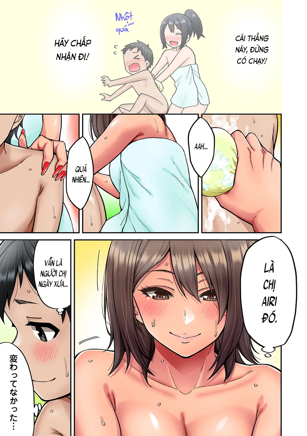 HentaiVN.net - Ảnh 6 - Người chị tôi thầm mến trở về trong bộ dạng gái lai Tây [Akogare no Nee-chan ga Gal ni Natte Kaette Kita Natsuyasumi; 憧れの姉ちゃんがギャルになって帰ってきた夏休み] - Ch. 3