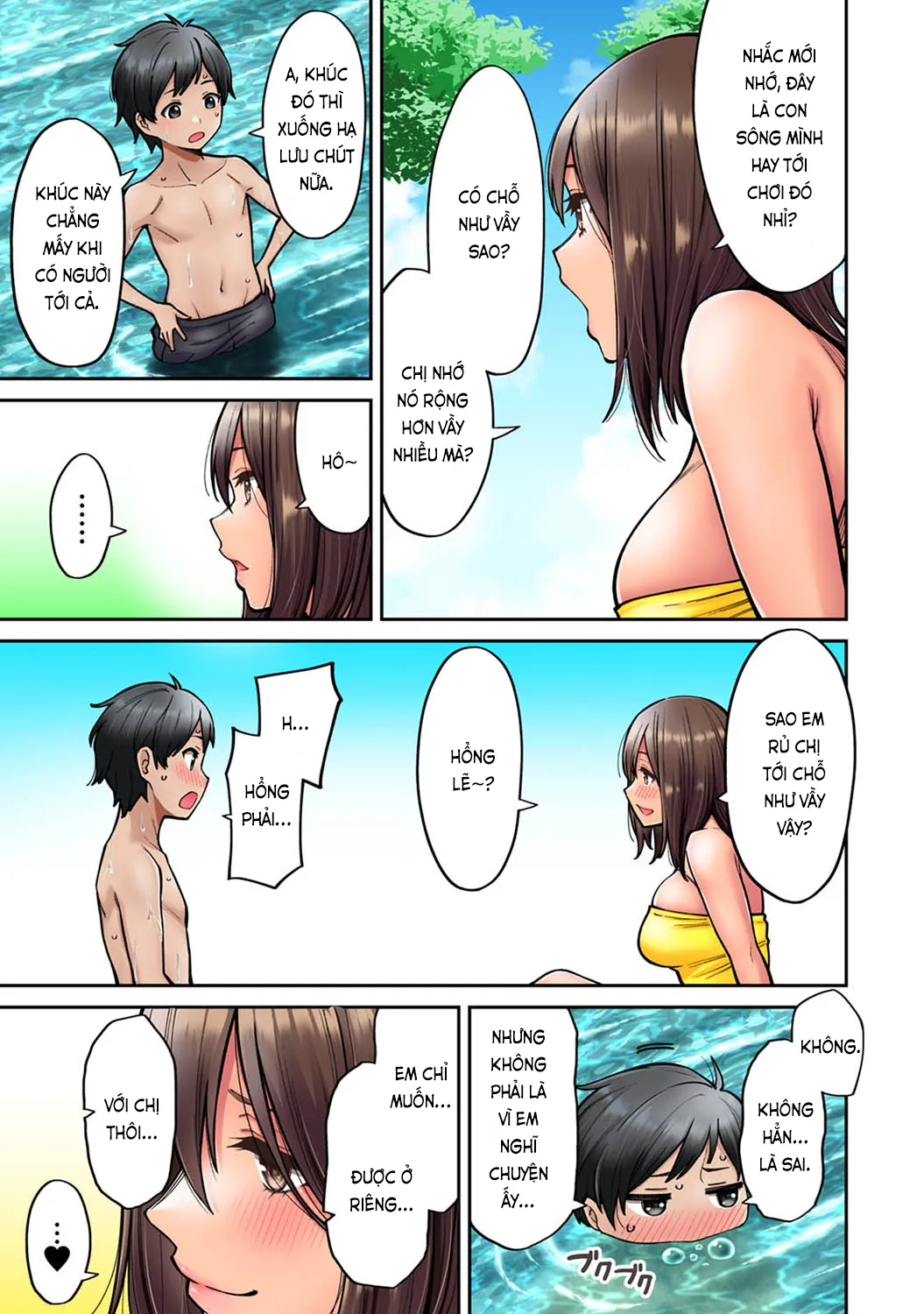 HentaiVN.net - Ảnh 4 - Người chị tôi thầm mến trở về trong bộ dạng gái lai Tây [Akogare no Nee-chan ga Gal ni Natte Kaette Kita Natsuyasumi; 憧れの姉ちゃんがギャルになって帰ってきた夏休み] - Ch. 5