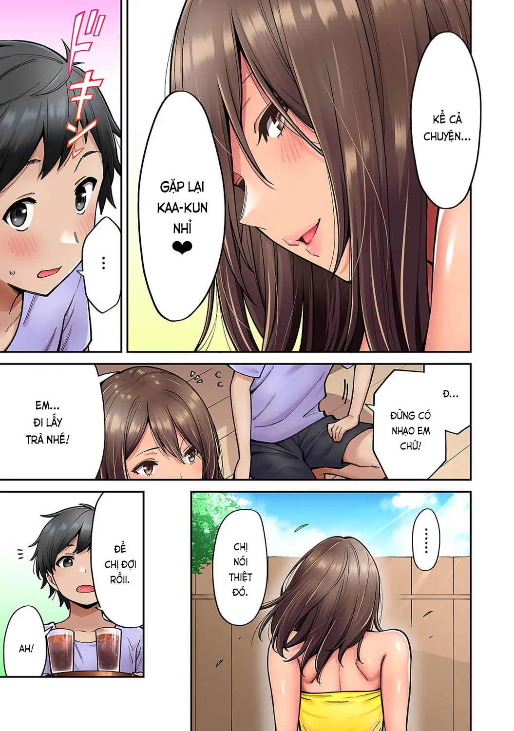 HentaiVN.net - Ảnh 4 - Người chị tôi thầm mến trở về trong bộ dạng gái lai Tây [Akogare no Nee-chan ga Gal ni Natte Kaette Kita Natsuyasumi; 憧れの姉ちゃんがギャルになって帰ってきた夏休み] - Ch. 6