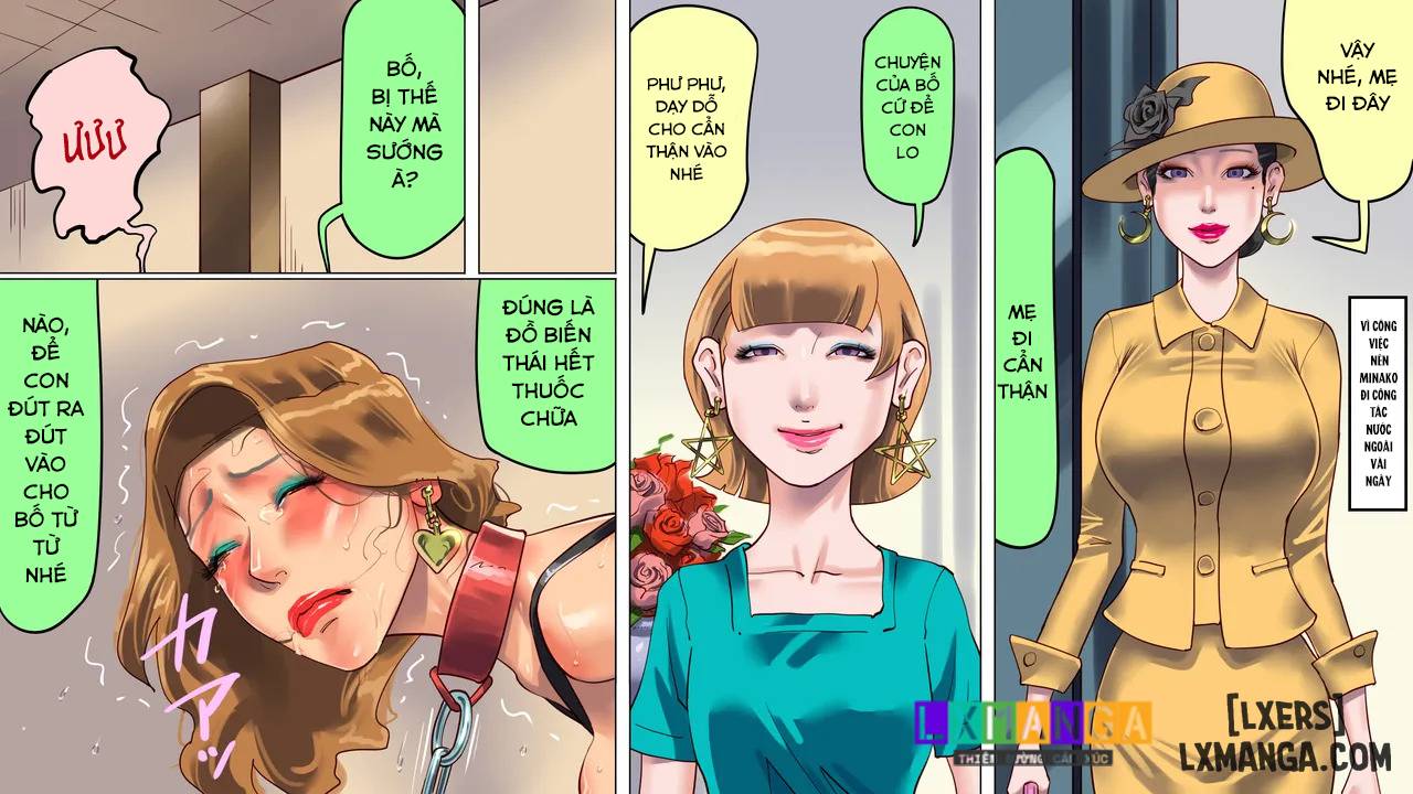 HentaiVN.net - Ảnh 18 - Tsuma to Musume no Wana ni Hamerarete Josou Maso ni Otosareta Watashi 2 - Oneshot.