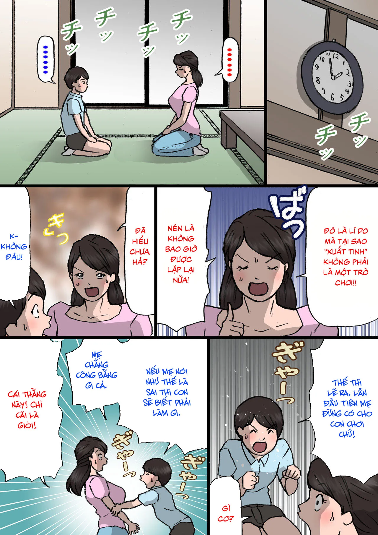 HentaiVN.net - Ảnh 3 - Trò đùa? [Okaa-san wa Itazura Musuko o Okorenai; お母さんはいたずら息子を怒れない] - Chap 2
