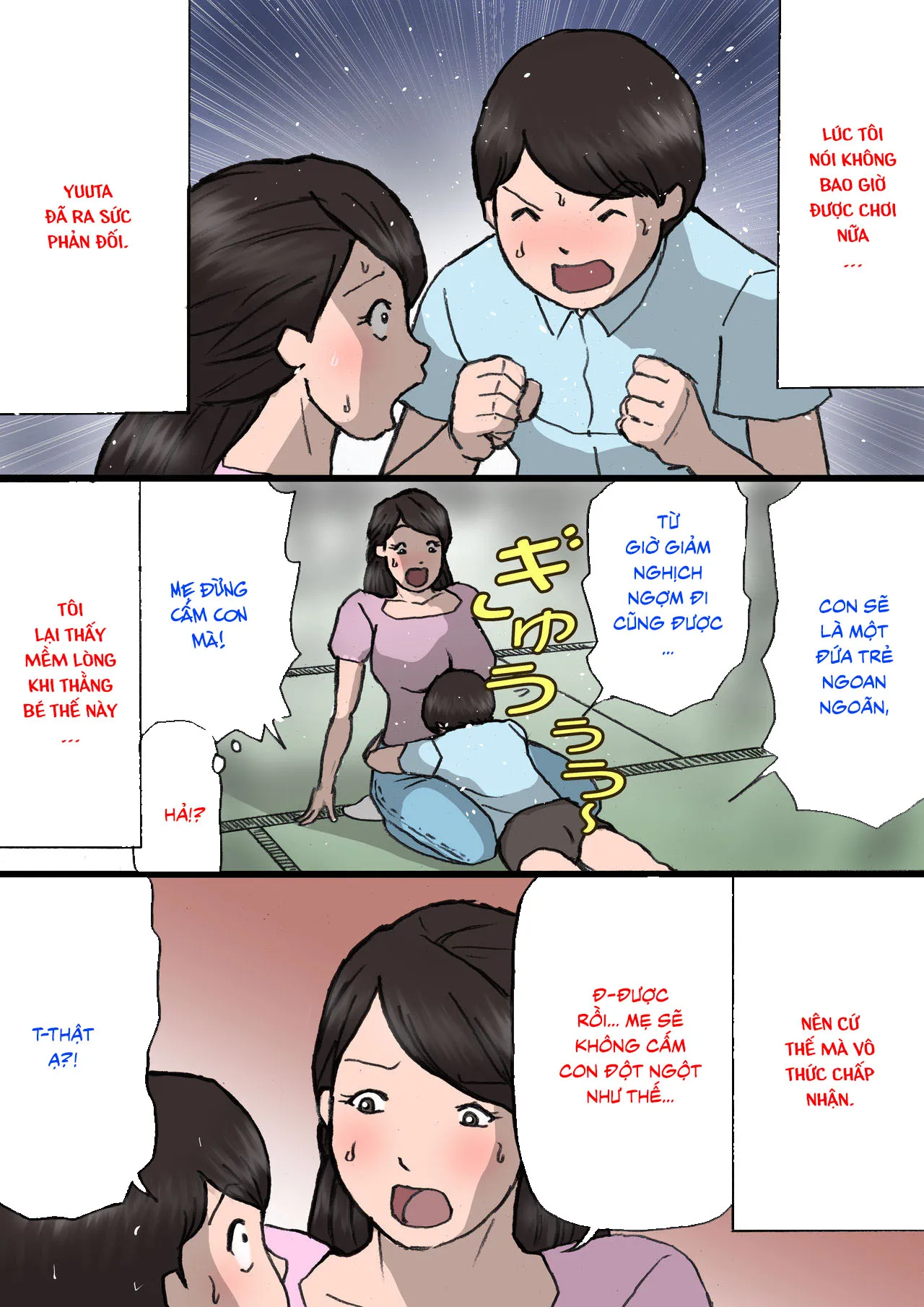 HentaiVN.net - Ảnh 4 - Trò đùa? [Okaa-san wa Itazura Musuko o Okorenai; お母さんはいたずら息子を怒れない] - Chap 2