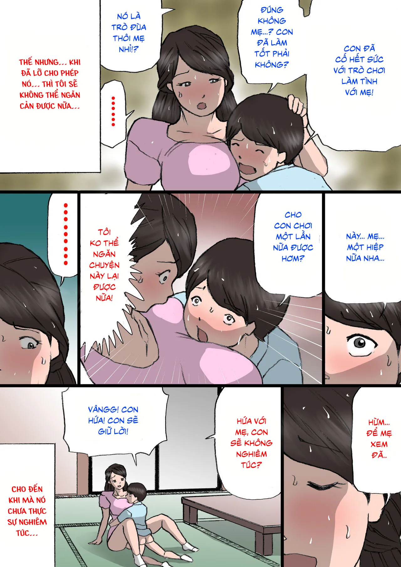 HentaiVN.net - Ảnh 7 - Trò đùa? [Okaa-san wa Itazura Musuko o Okorenai; お母さんはいたずら息子を怒れない] - Chap 3