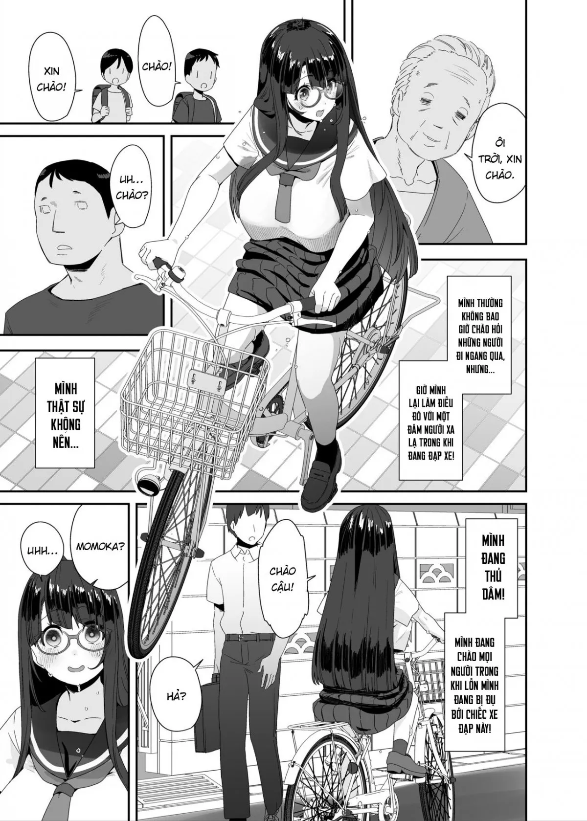 HentaiVN.net - Ảnh 14 - Xe đạp! Đạp lồn vào xe! [Dosukebe Kyonyuu Joshi ga Acme Jitensha de Osanpo Onanie suru Hanashi] - Chap 1