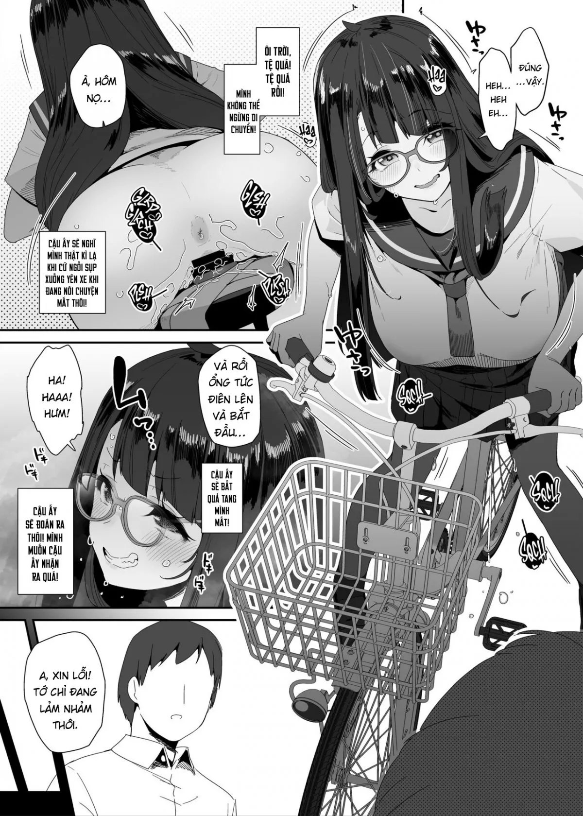 HentaiVN.net - Ảnh 16 - Xe đạp! Đạp lồn vào xe! [Dosukebe Kyonyuu Joshi ga Acme Jitensha de Osanpo Onanie suru Hanashi] - Chap 1