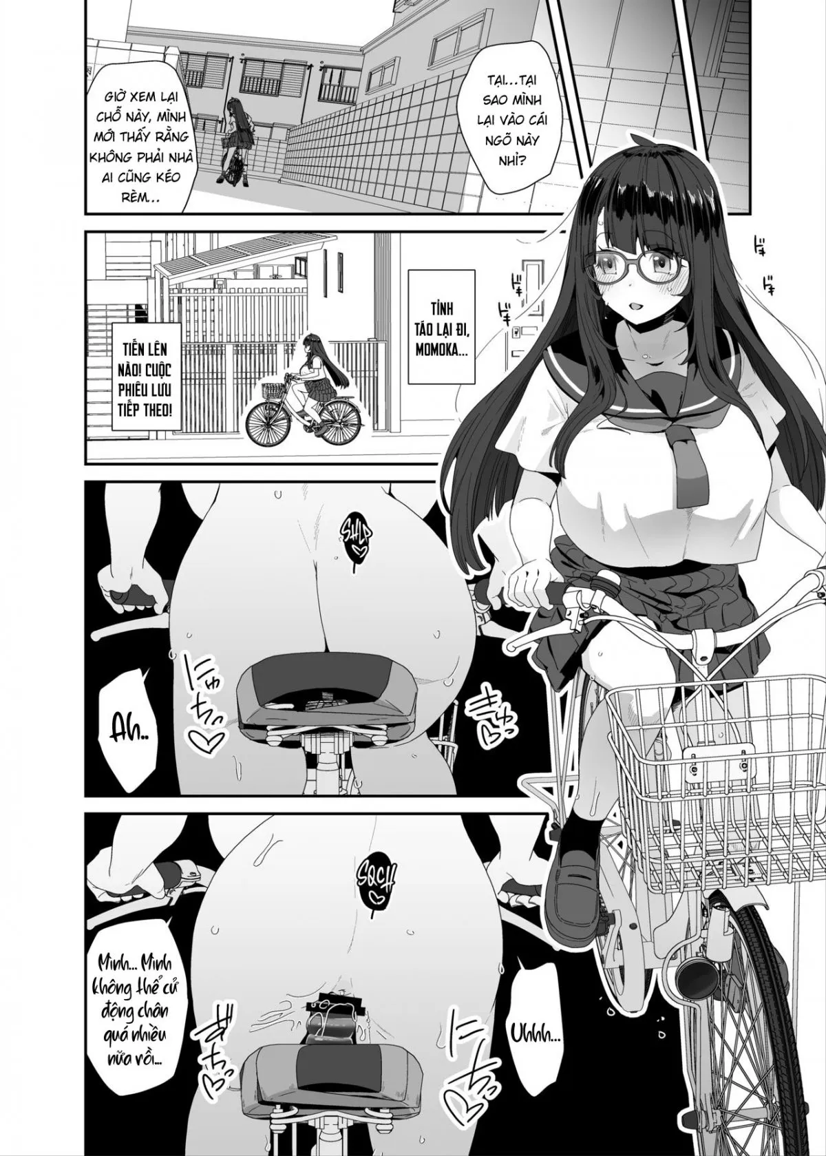 HentaiVN.net - Ảnh 3 - Xe đạp! Đạp lồn vào xe! [Dosukebe Kyonyuu Joshi ga Acme Jitensha de Osanpo Onanie suru Hanashi] - Chap 2