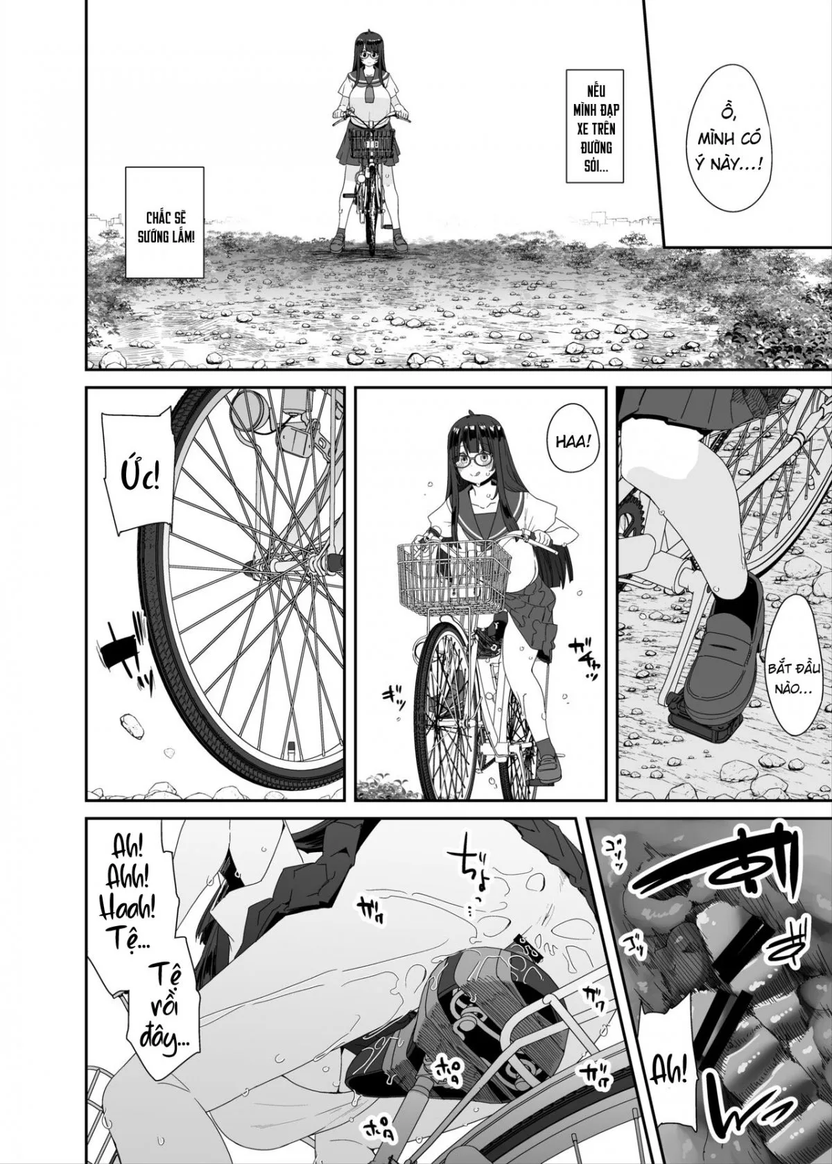 HentaiVN.net - Ảnh 5 - Xe đạp! Đạp lồn vào xe! [Dosukebe Kyonyuu Joshi ga Acme Jitensha de Osanpo Onanie suru Hanashi] - Chap 2