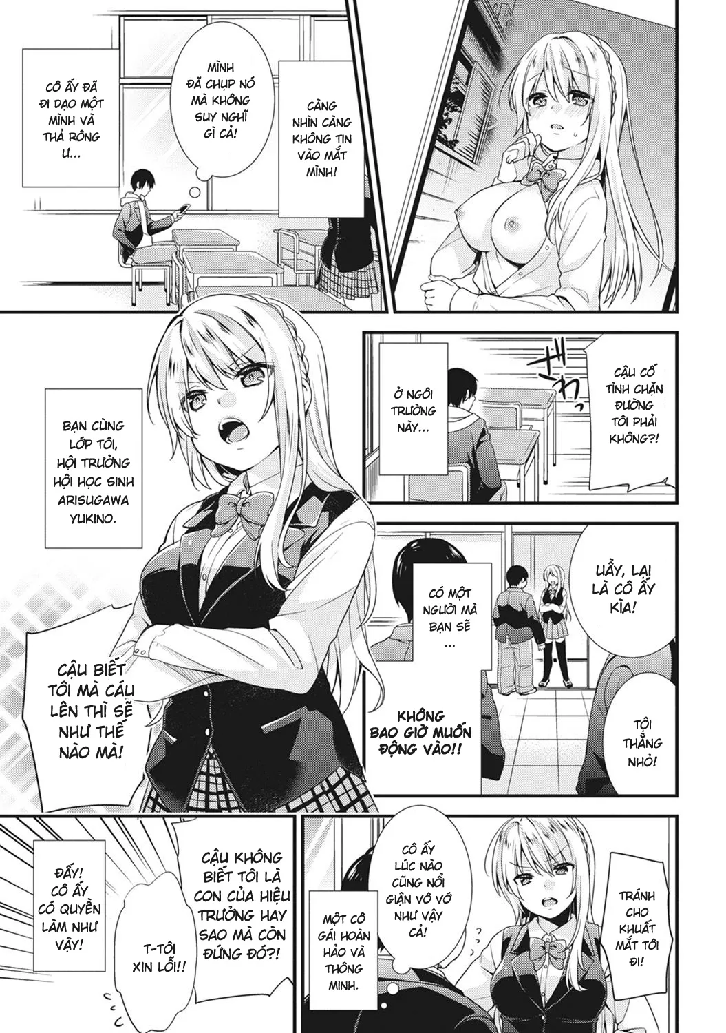 HentaiVN.net - Ảnh 3 - Gakuen no Ojou-sama ga Roshutsukyou no Dohentai datta Hanashi - Chap 1