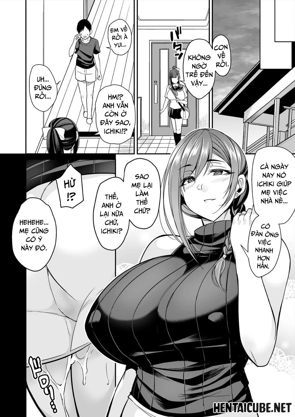HentaiVN.net - Ảnh 43 - Mẹ của bạn gái tôi thật dâm dục [Kano Mama Ga Midarasugiru; That Mother is Too Obscene] - Oneshot