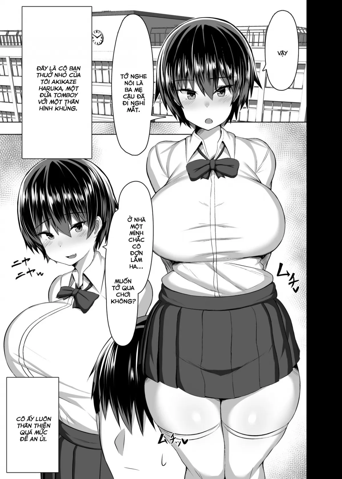 HentaiVN.net - Ảnh 3 - Con bạn nối khố có bộ ngực hơn 1m [Osananajimi no Oppai ga Dekasugiru] - Oneshot