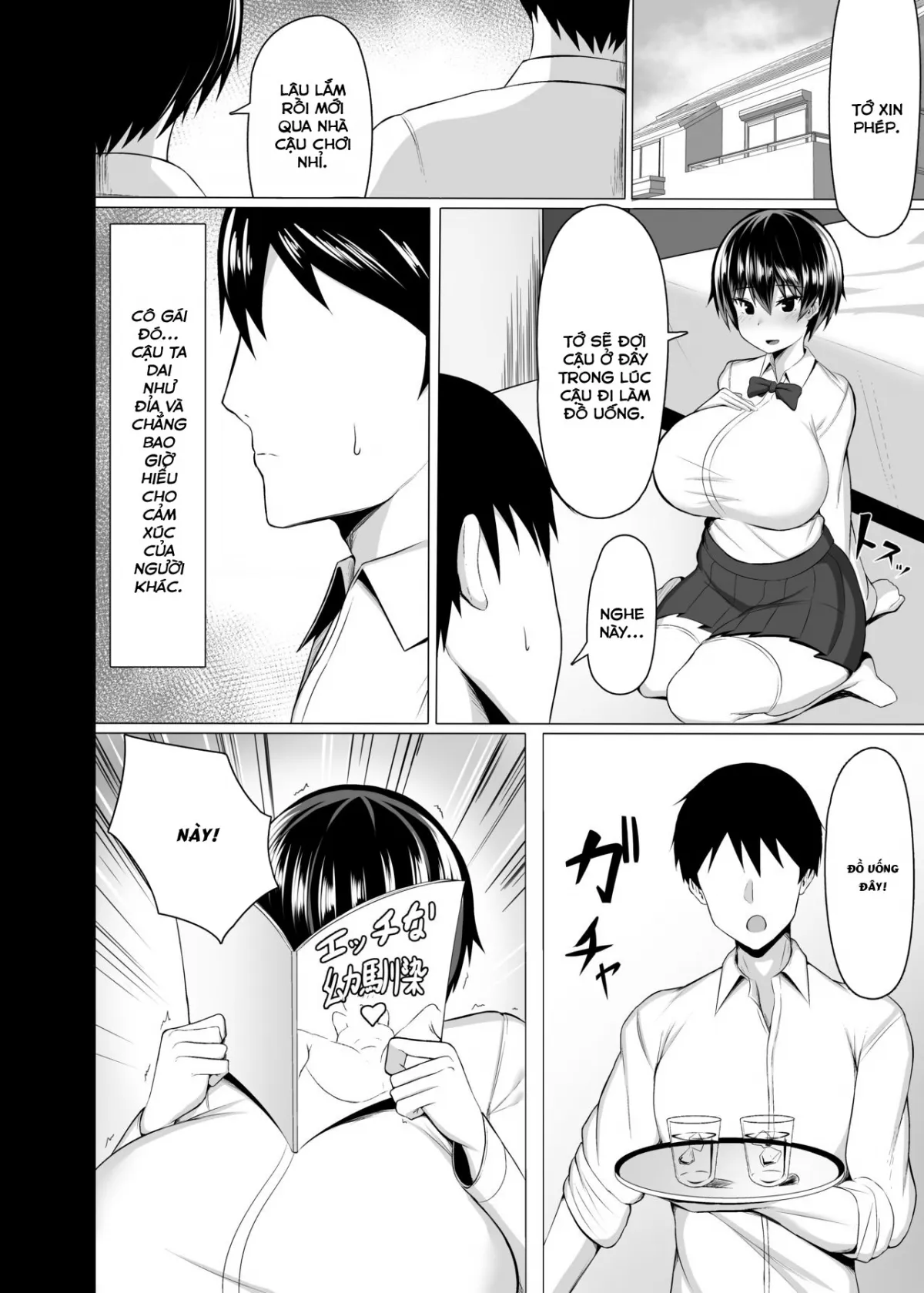HentaiVN.net - Ảnh 4 - Con bạn nối khố có bộ ngực hơn 1m [Osananajimi no Oppai ga Dekasugiru] - Oneshot