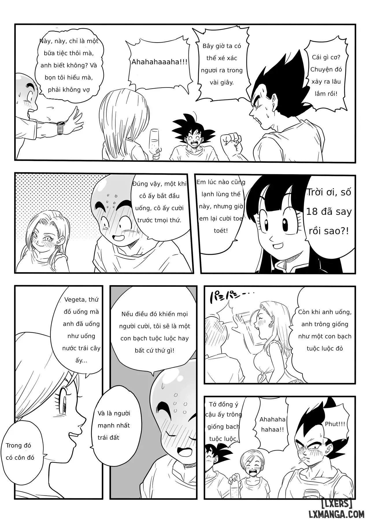 HentaiVN.net - Ảnh 7 - [Pink Mousse] NTR18: A sassy girl's erotic switch is turned on by the influence of alcohol (Dragon Ball Super) - One shot