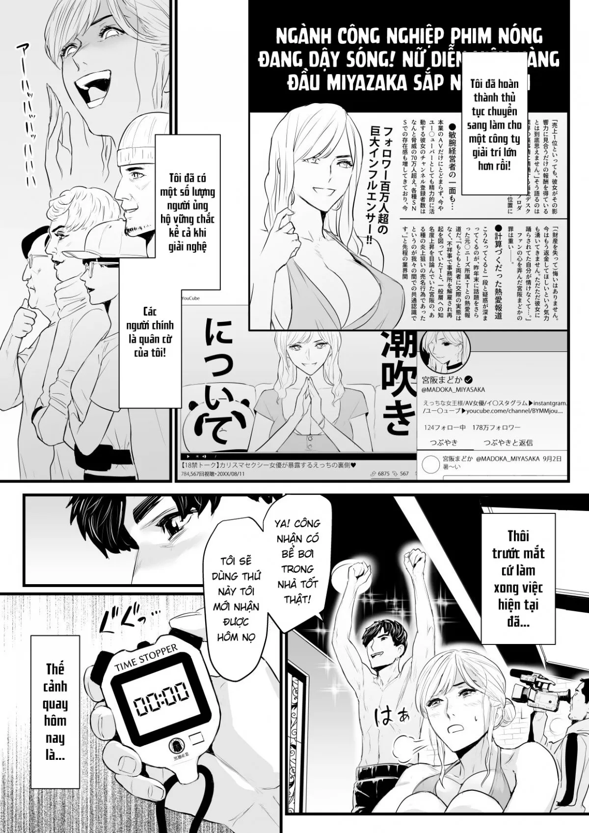 HentaiVN.net - Ảnh 10 - Charisma AV Joyuu (23-sai) o Intai Tekkai suru made Ikasemakuru - Chap 2 (Nửa đầu)
