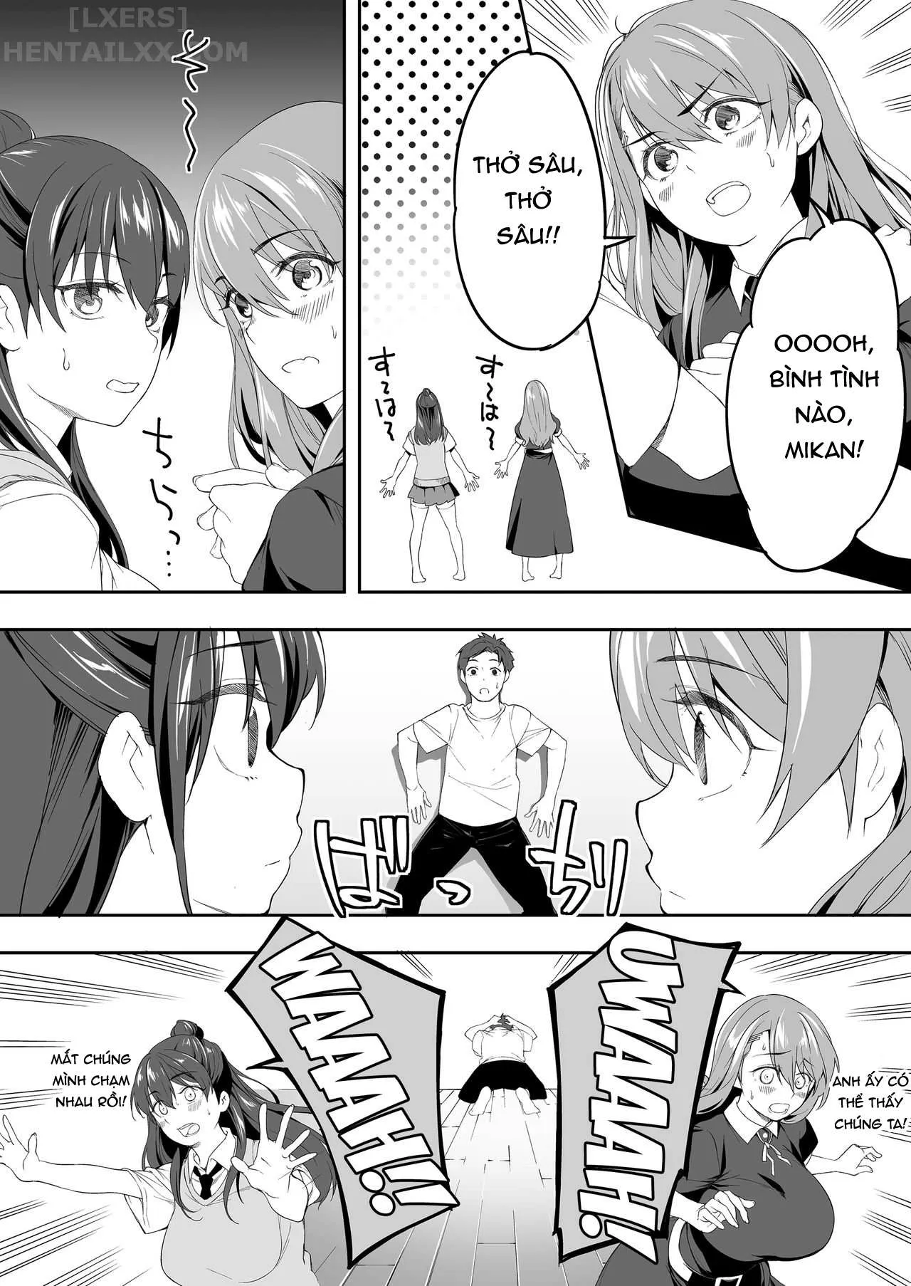 HentaiVN.net - Ảnh 12 - Chỉ anh chạm được vào chúng em [Ore Dake Ga Sawareru Futago] - Chap 1