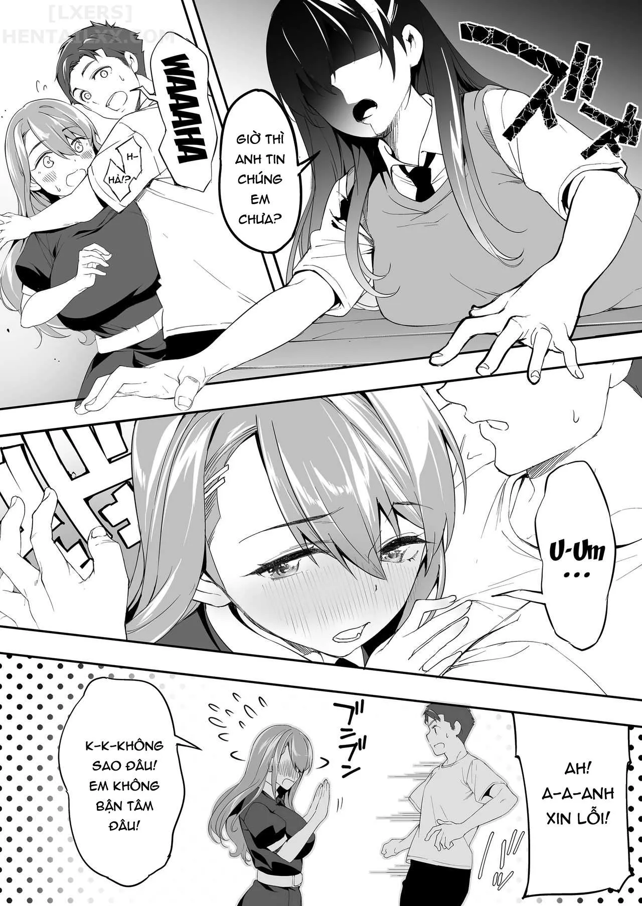 HentaiVN.net - Ảnh 17 - Chỉ anh chạm được vào chúng em [Ore Dake Ga Sawareru Futago] - Chap 1