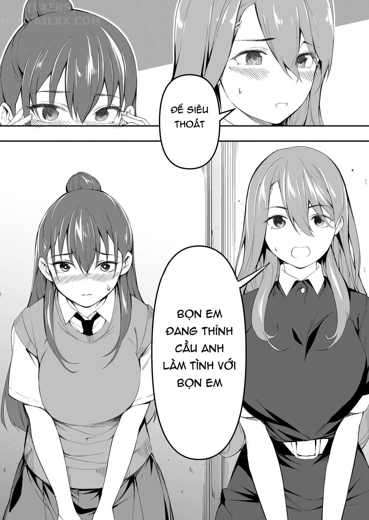 HentaiVN.net - Ảnh 26 - Chỉ anh chạm được vào chúng em [Ore Dake Ga Sawareru Futago] - Chap 1