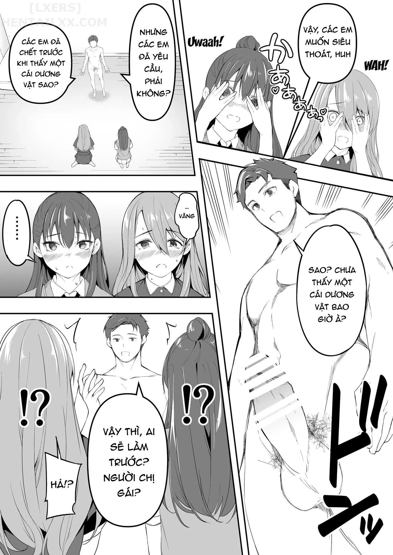 HentaiVN.net - Ảnh 28 - Chỉ anh chạm được vào chúng em [Ore Dake Ga Sawareru Futago] - Chap 1