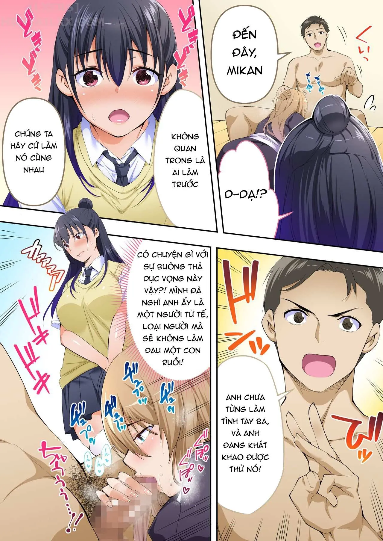 HentaiVN.net - Ảnh 35 - Chỉ anh chạm được vào chúng em [Ore Dake Ga Sawareru Futago] - Chap 1