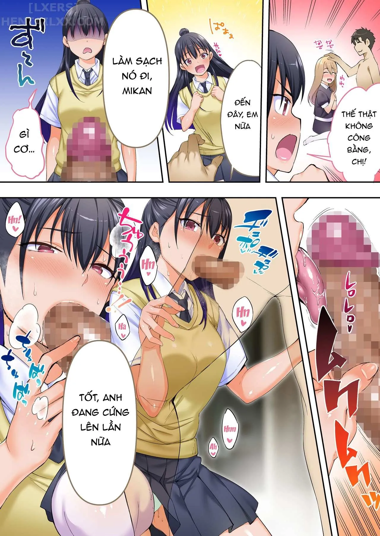 HentaiVN.net - Ảnh 41 - Chỉ anh chạm được vào chúng em [Ore Dake Ga Sawareru Futago] - Chap 1